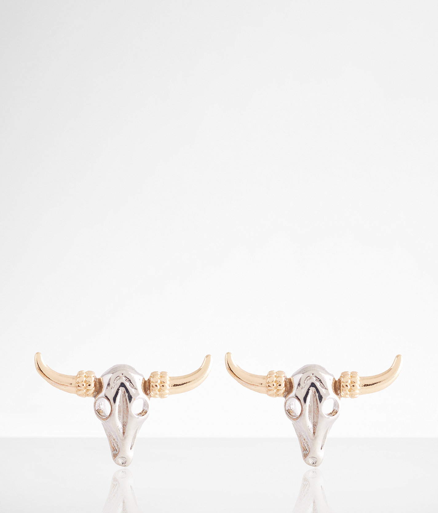 boutique by BKE Steer Head Earring - Women's Jewelry in Silver Gold