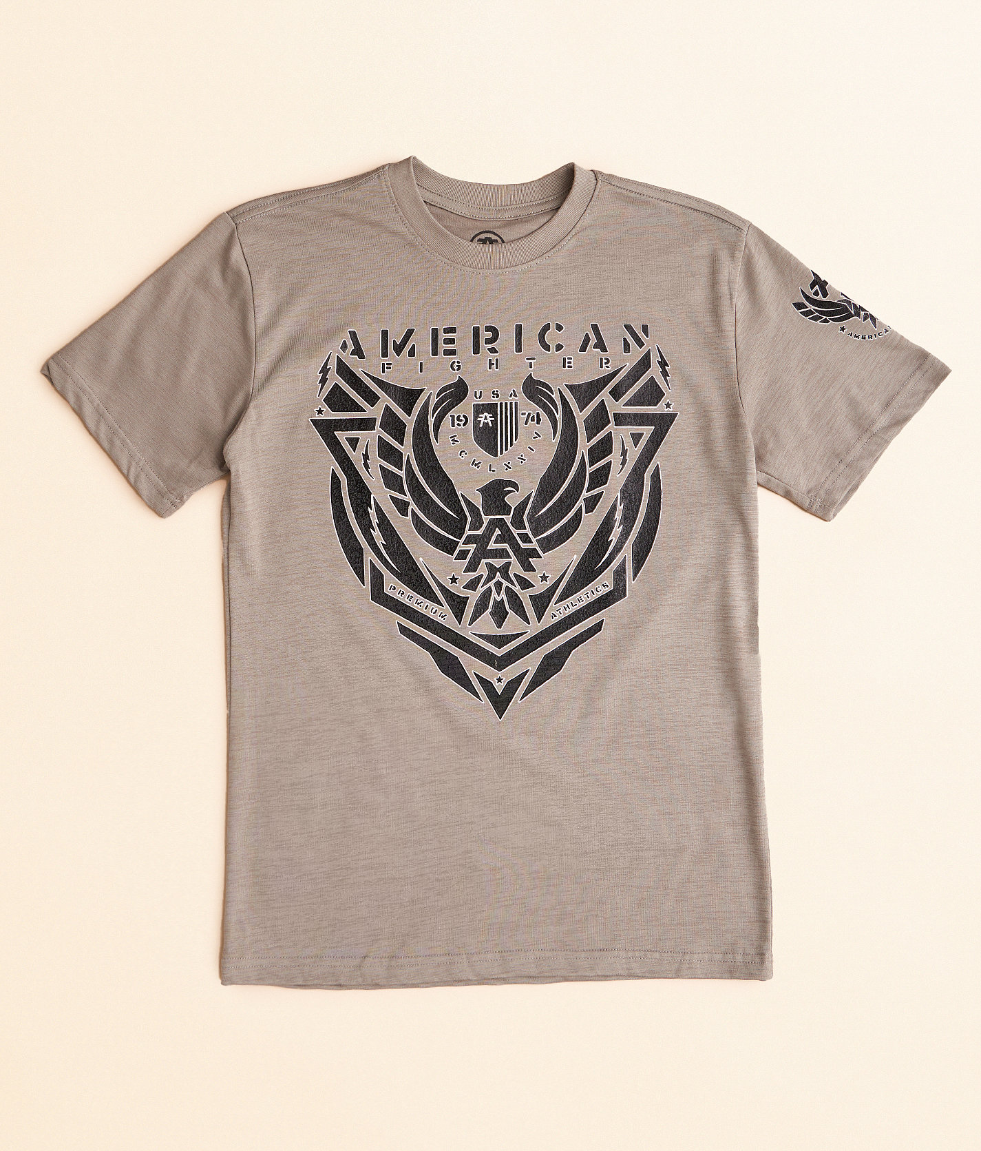 Boys - American Fighter Crofton T-Shirt - Boy's T-Shirts in Taupe Lt Grey