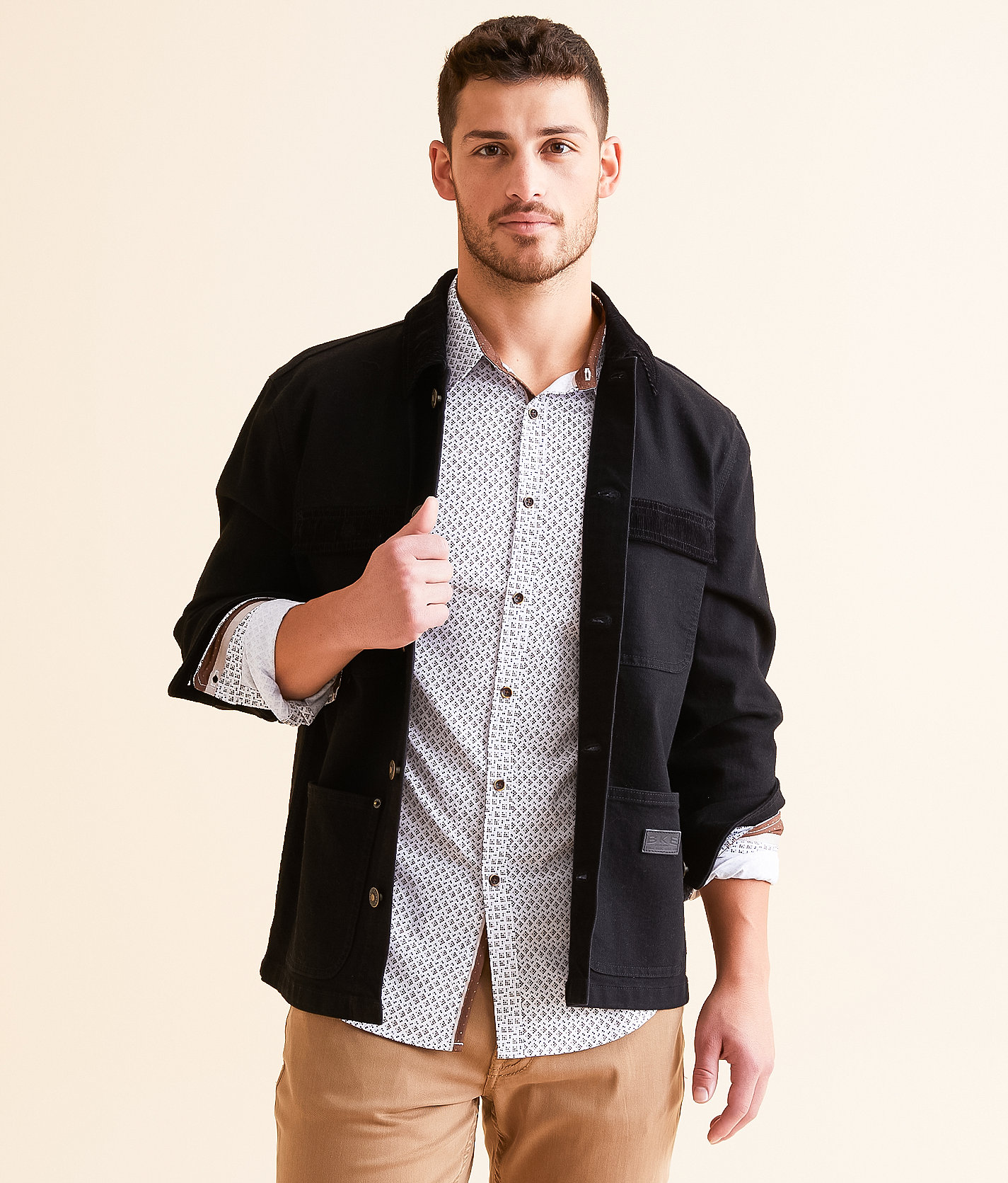 BKE Bradley Denim Stretch Jacket - Men's Coats & Jackets in Black