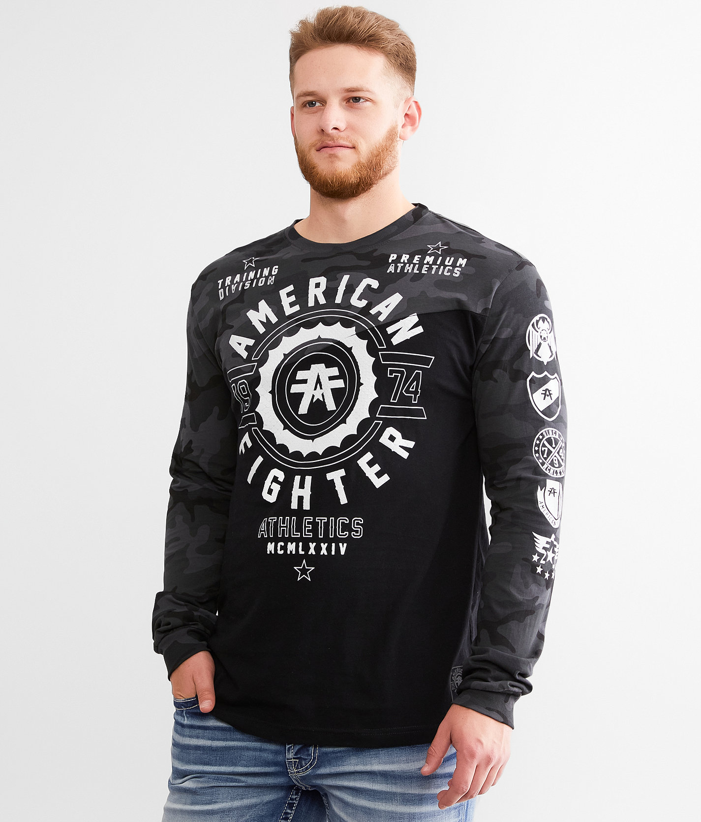 American Fighter Fair Grove T-Shirt - Men's T-Shirts in Black Camo