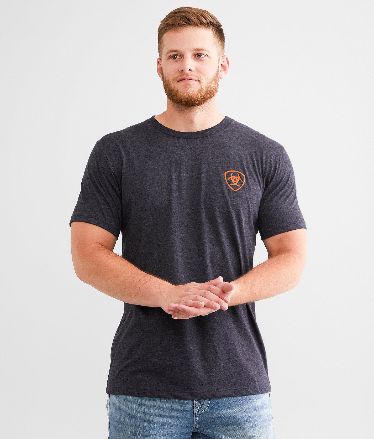 Ariat Peak T-Shirt - Men's T-Shirts in Navy Heather