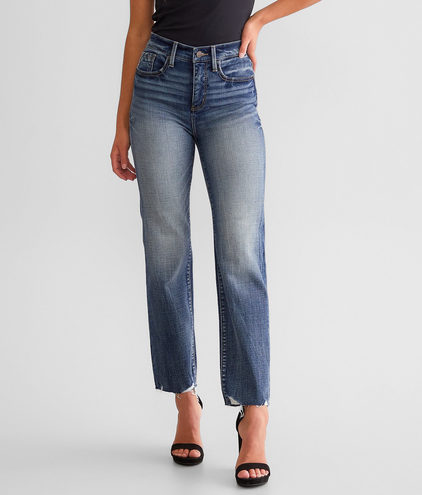 Buckle Black Fit No. 75 Cropped Straight Stretch Jean - Women's Jeans in Cottle