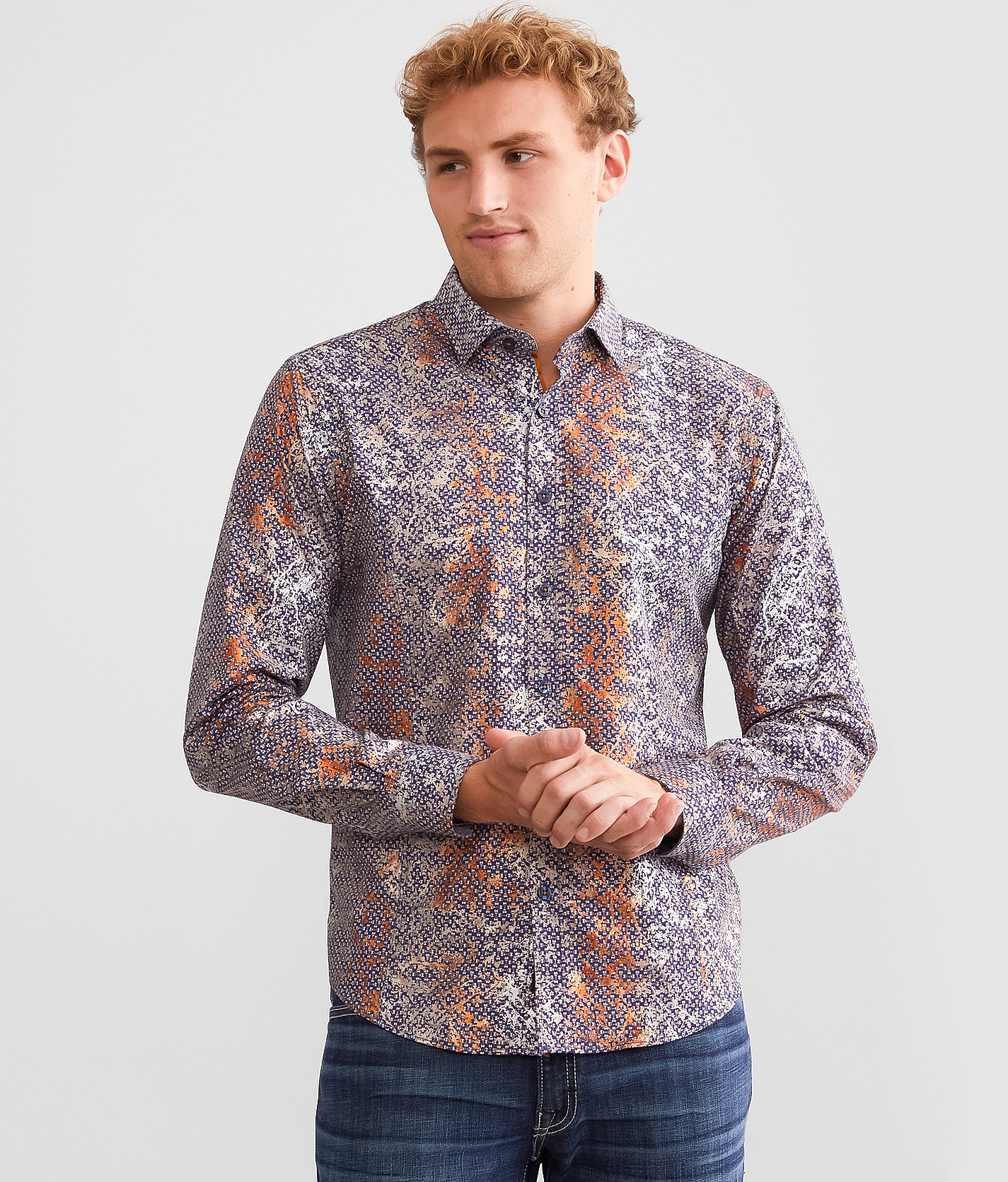 Eight X Metallic Floral Shirt - Men's Shirts in Multi