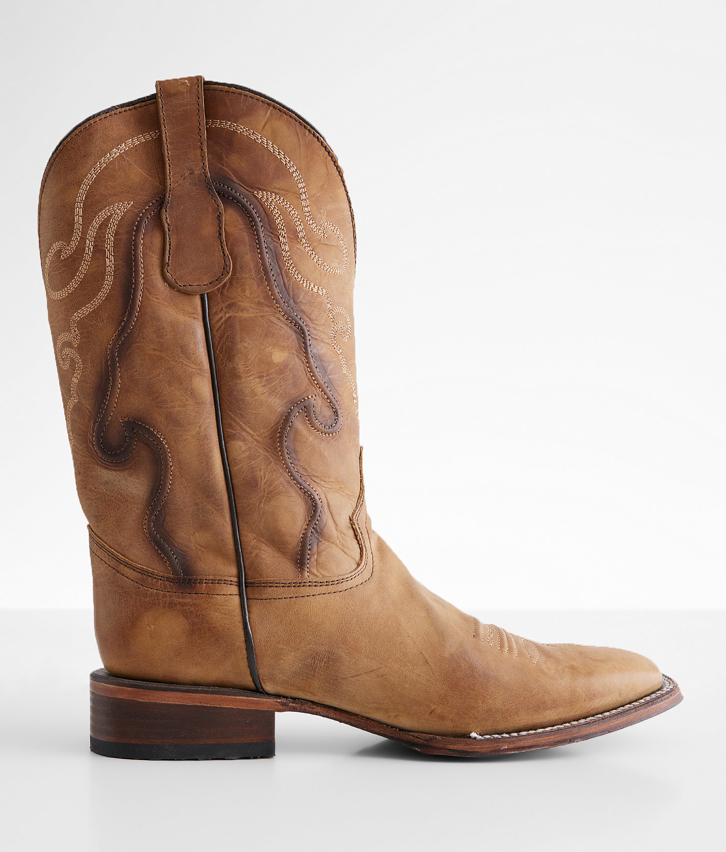 Circle G by Corral Distressed Leather Cowboy Boot - Men's Shoes in Tan