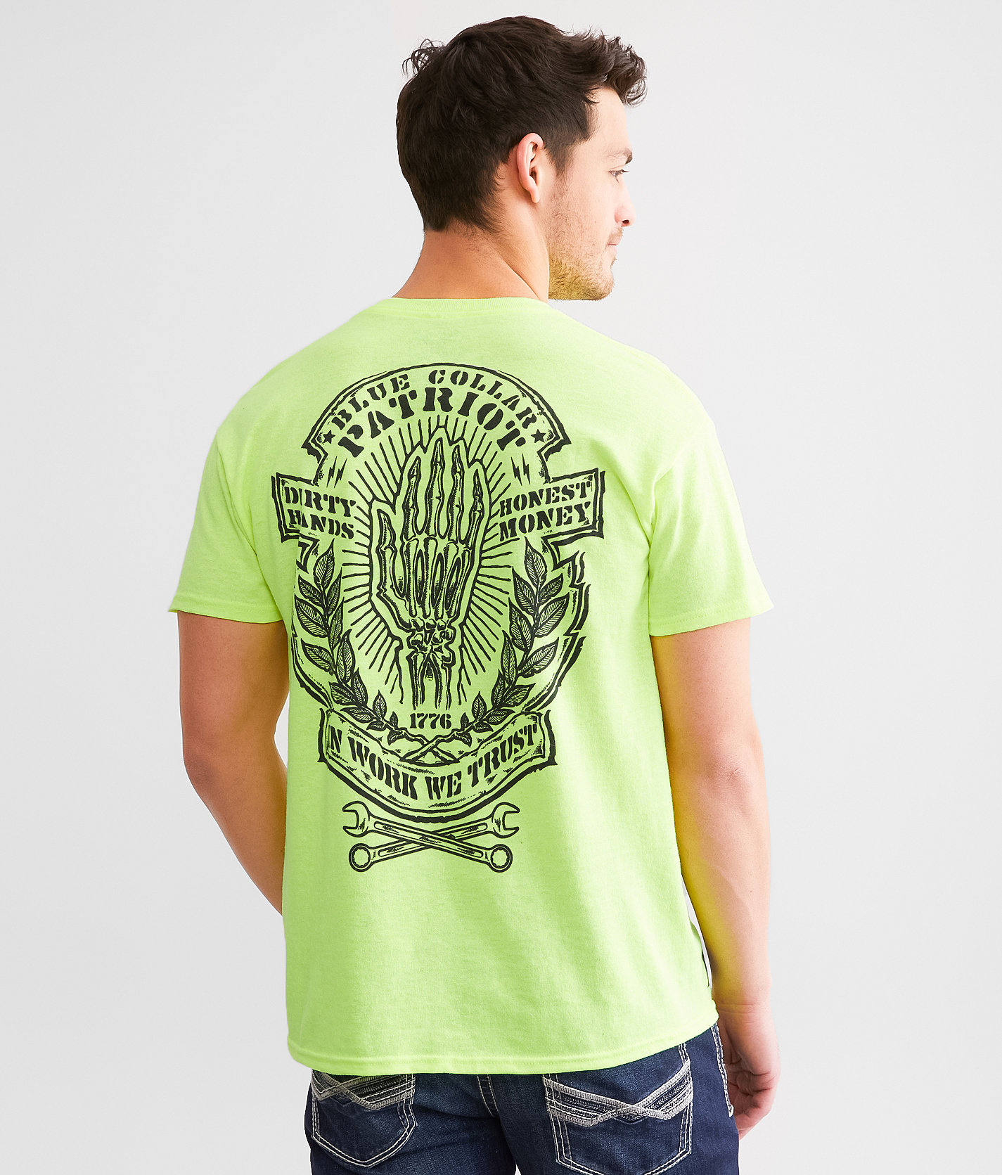 Howitzer Blue Collar Union T-Shirt - Men's T-Shirts in Safety Green