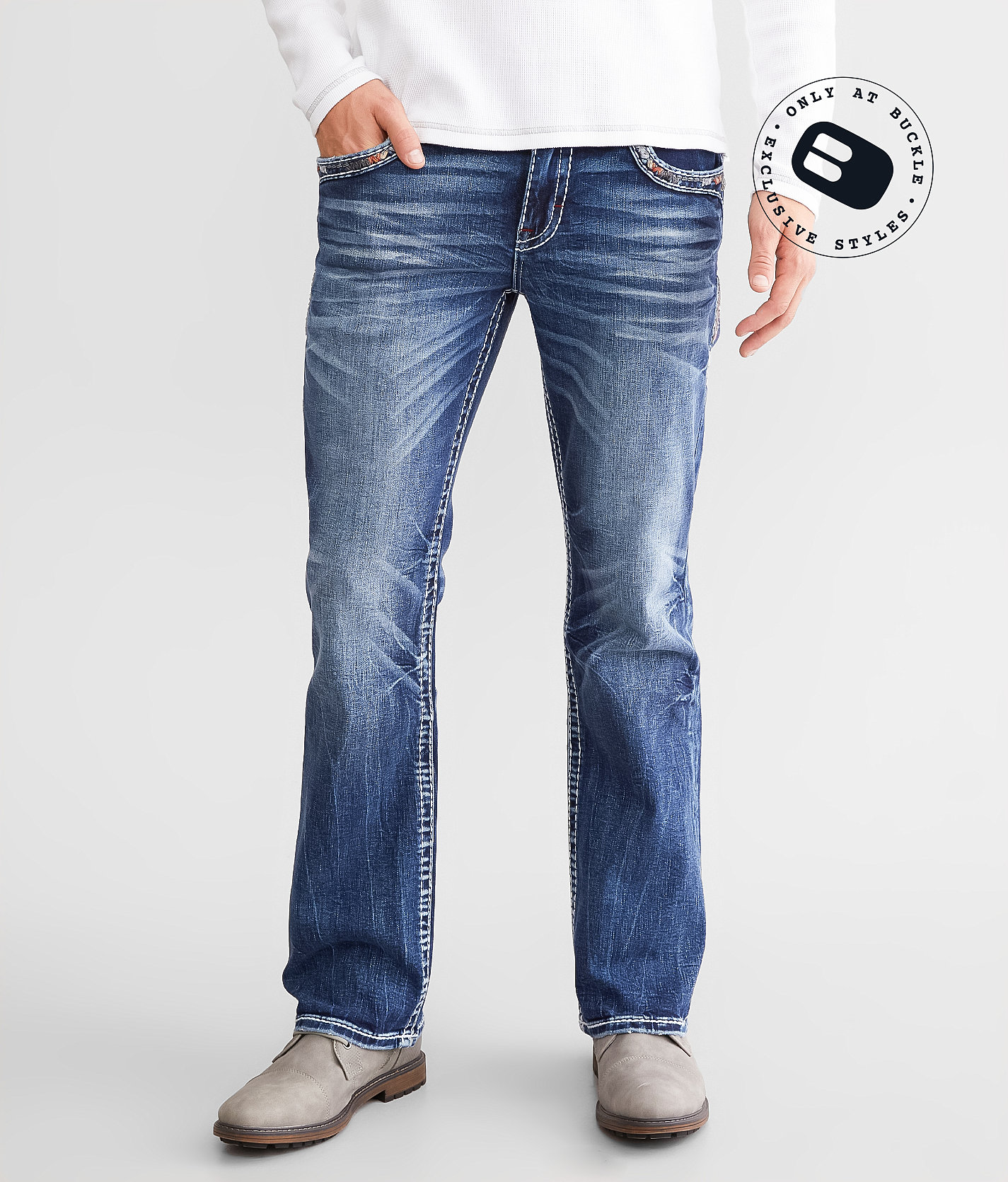 Rock Revival Jeth Slim Boot Stretch Jean - Men's Jeans in Jeth SB202