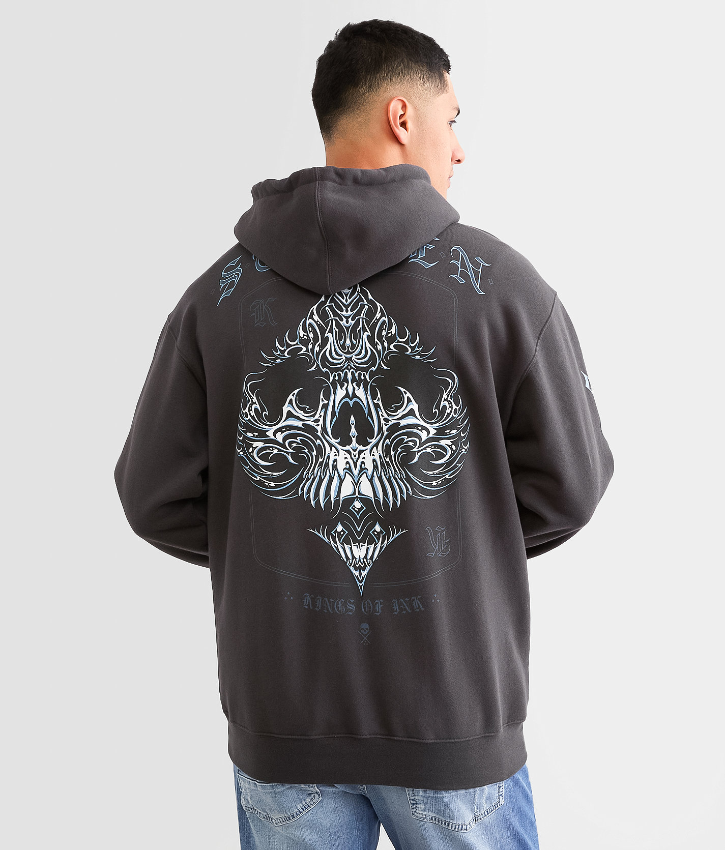Sullen Kings Of Ink Hooded Sweatshirt - Men's Sweatshirts in Vintage Black