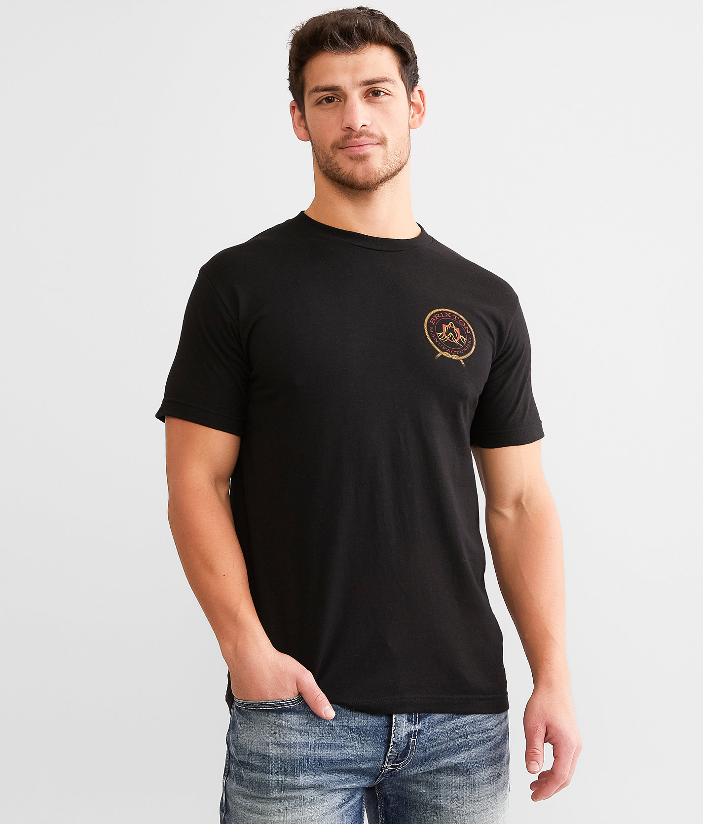 Brixton Frontier T-Shirt - Men's T-Shirts in Black
