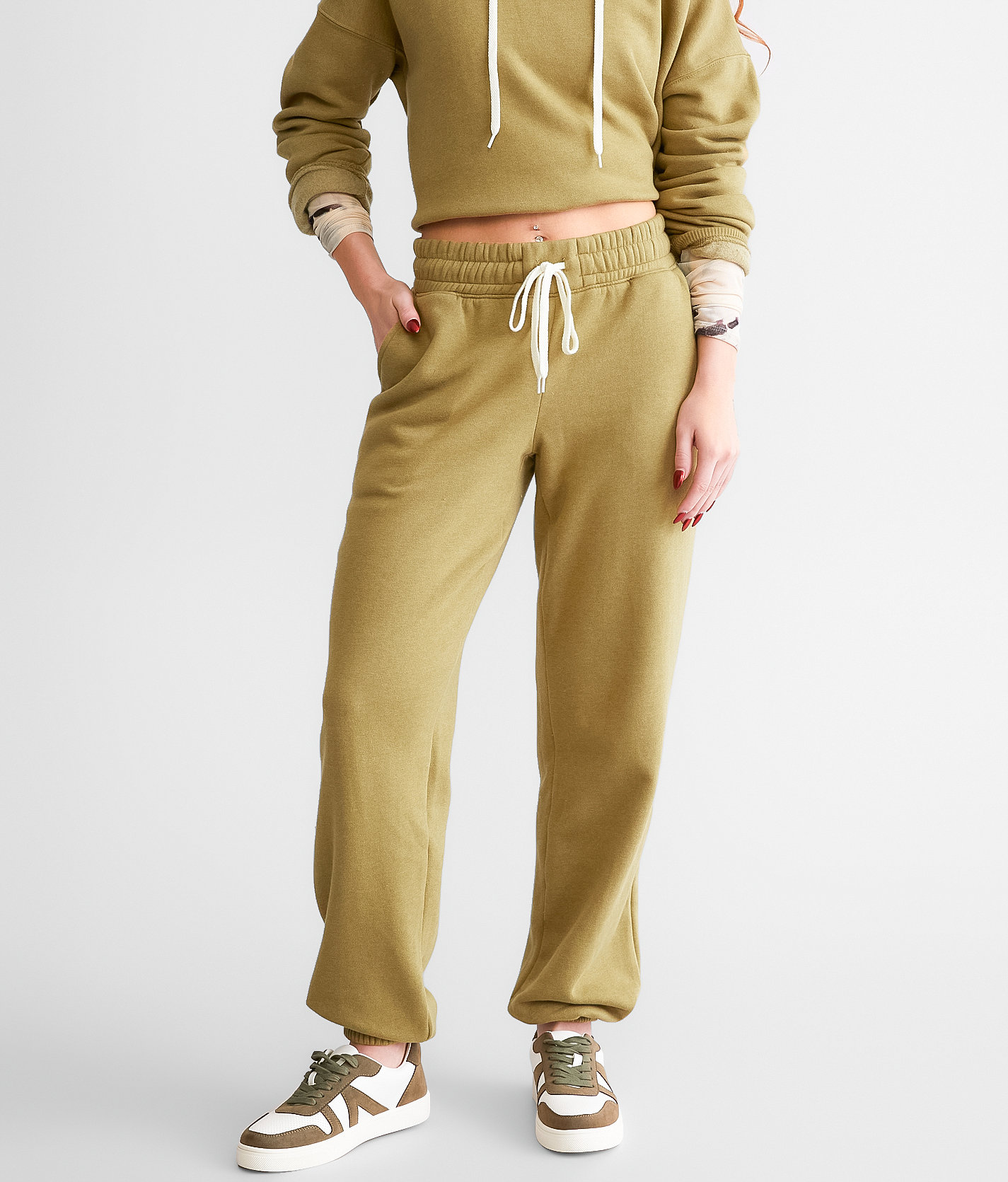 Gilded Intent Fleece Sweatpant - Women's Activewear in Dried Herb
