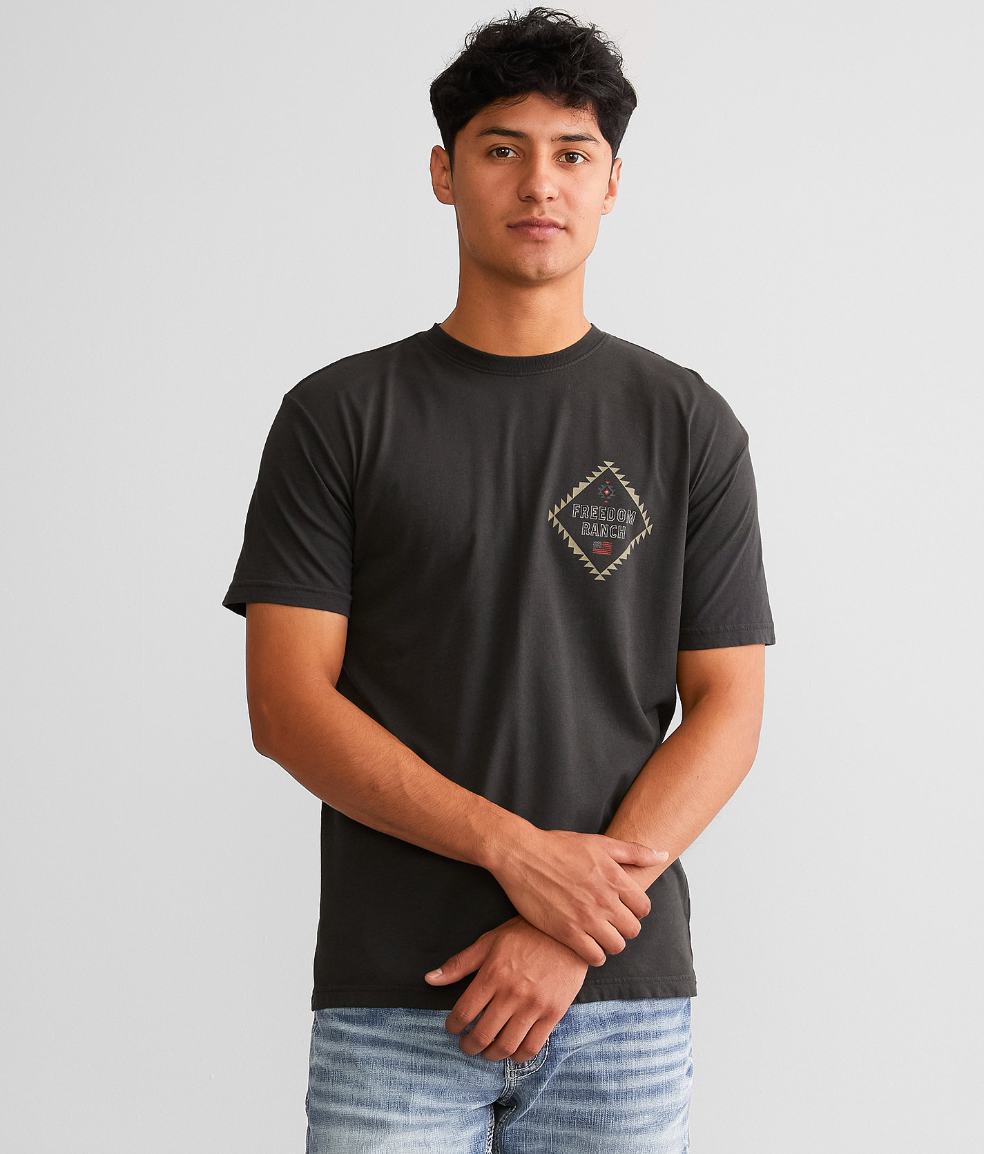 Freedom Ranch Southwest Flag T-Shirt - Men's T-Shirts in Vintage Black