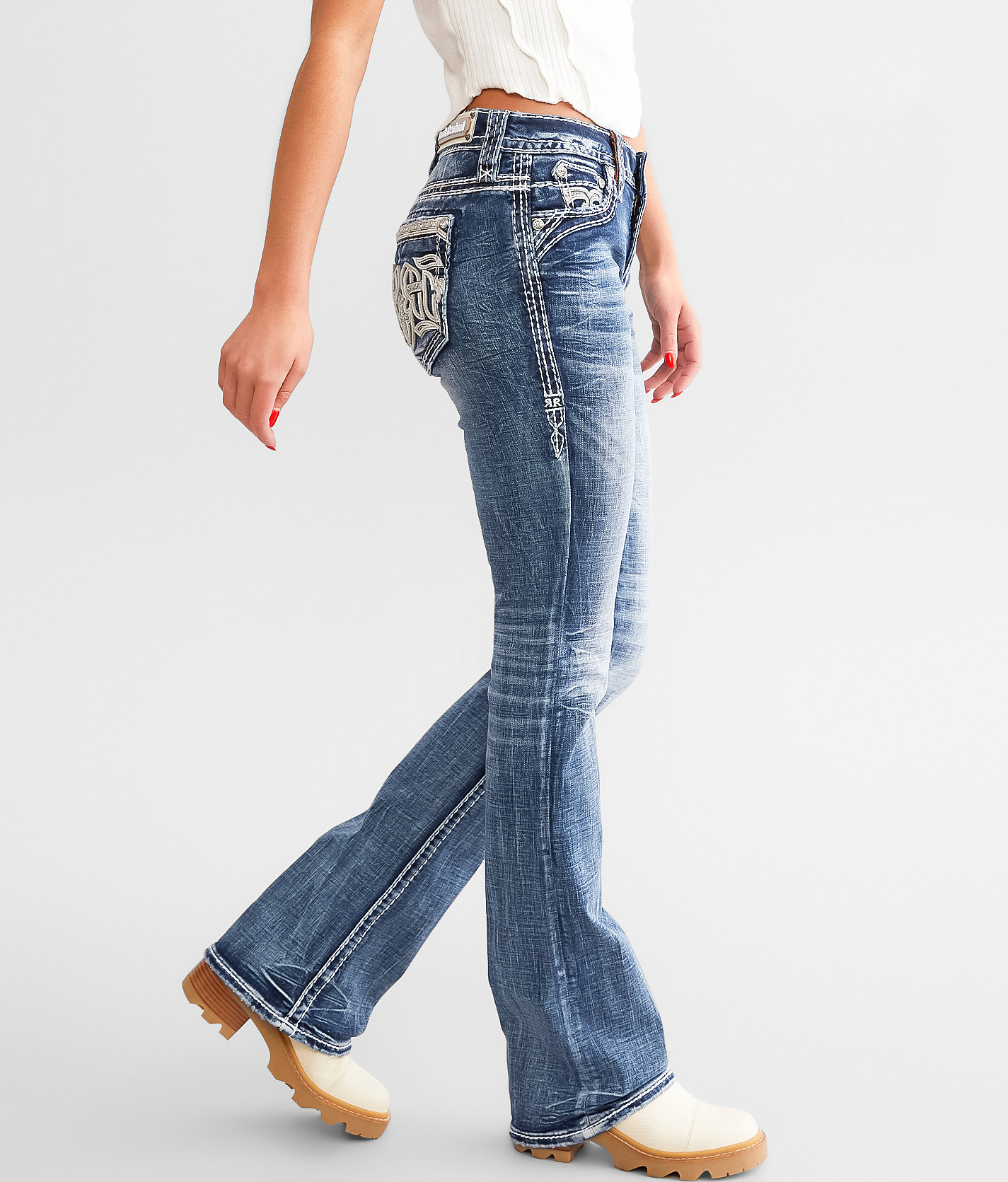 Rock Revival Rosalie Mid-Rise Boot Stretch Jean - Women's Jeans in Rosalie MB204