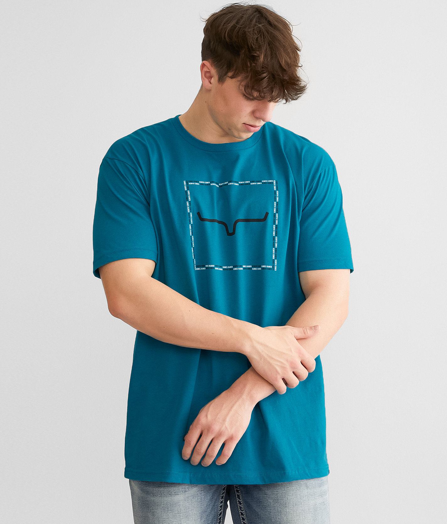 Kimes Ranch Brand Box T-Shirt - Men's T-Shirts in Teal
