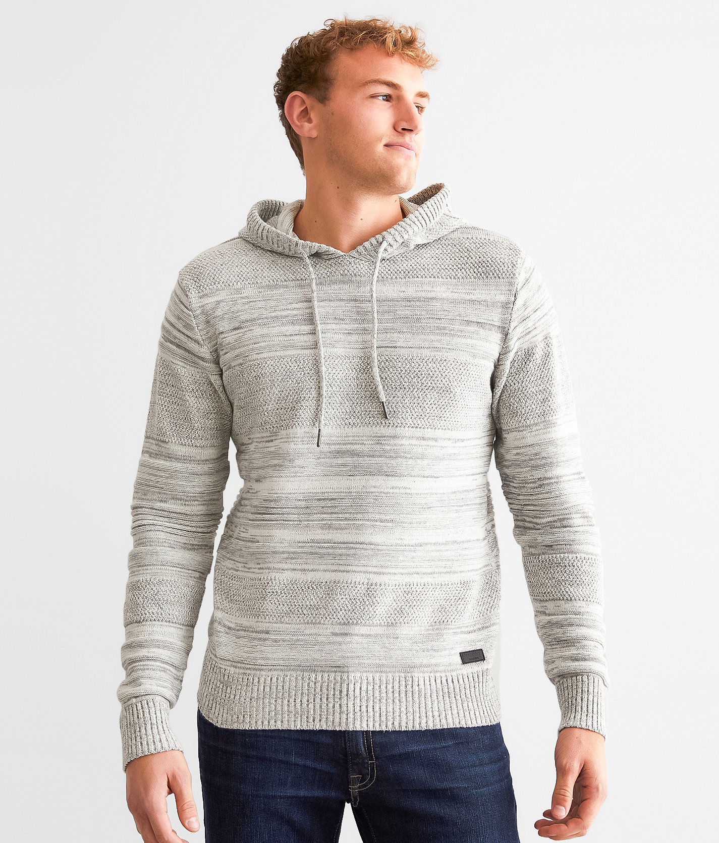 Outpost Makers Crossover Hooded Sweater - Men's Sweaters in Ecru