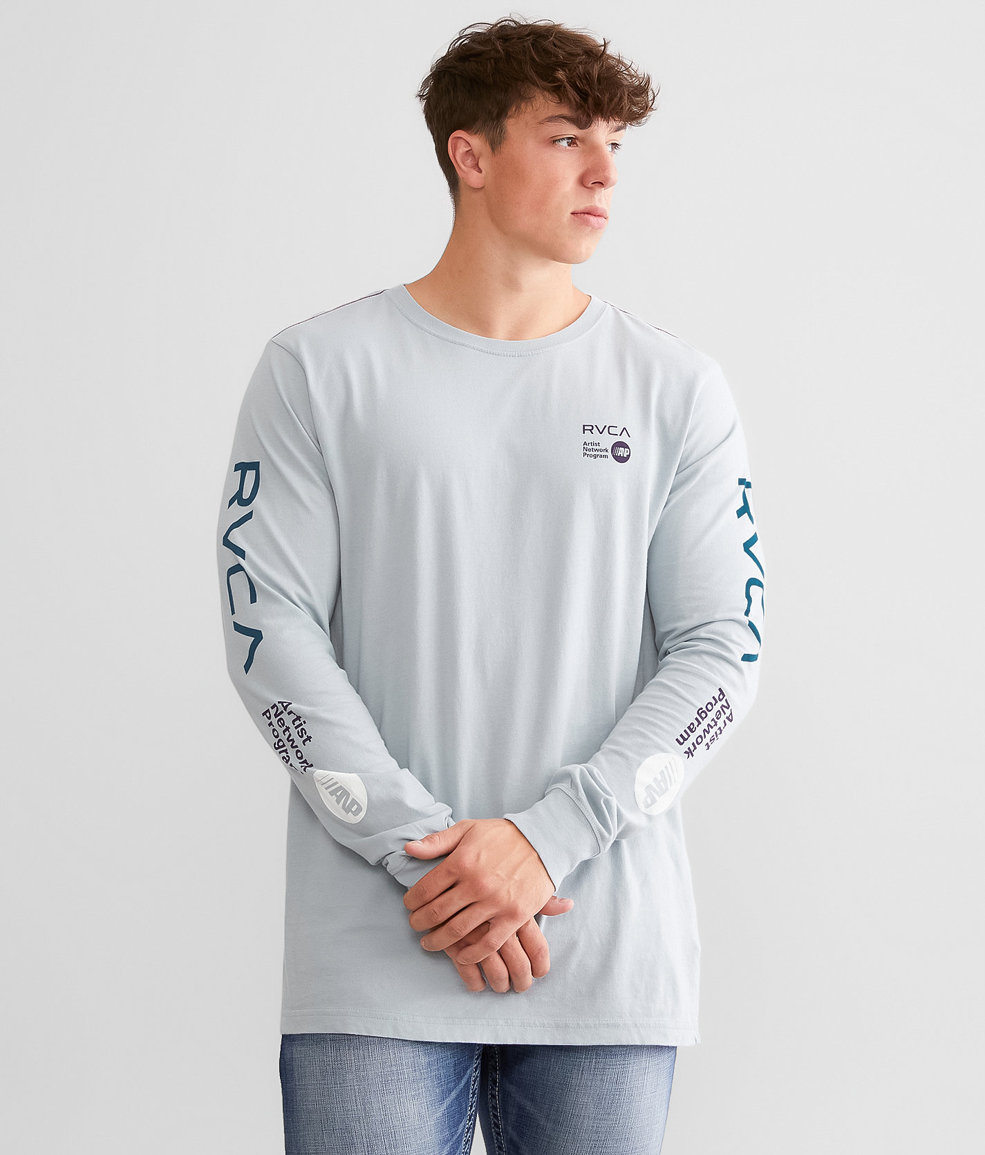 RVCA ANP T-Shirt - Men's T-Shirts in Powder Blue