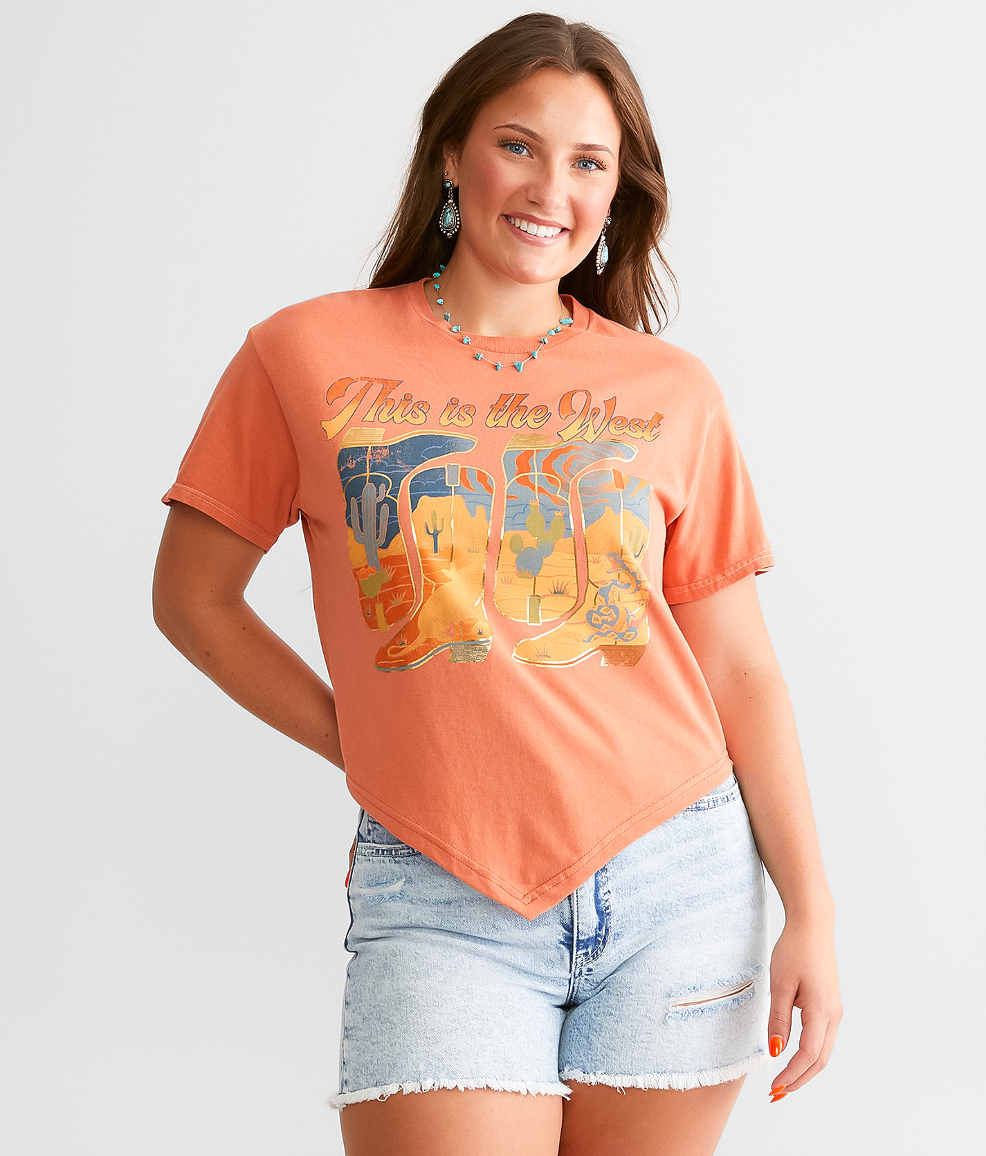 American Highway This Is The West T-Shirt - Women's T-Shirts in Tawny Orange