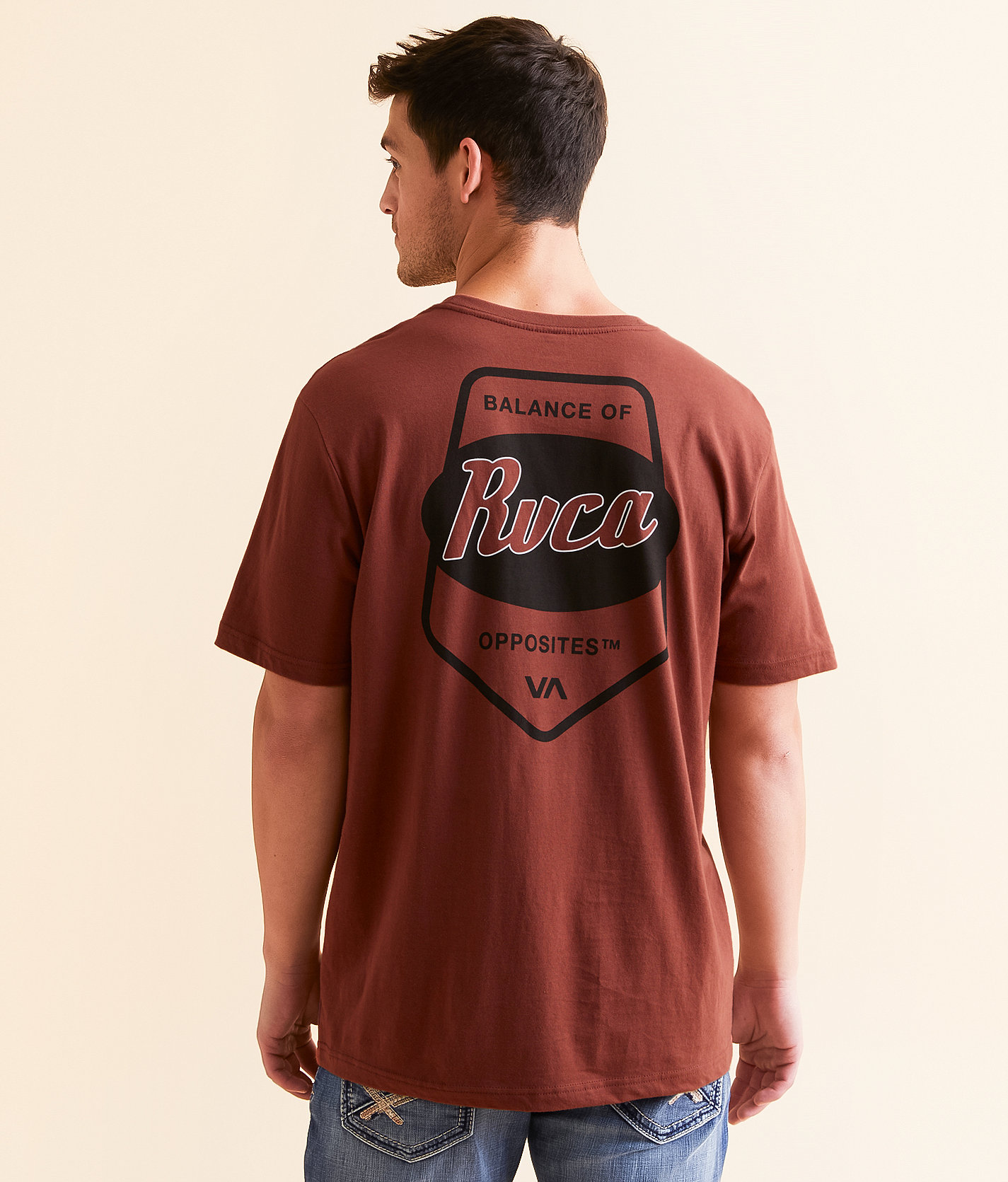 RVCA Corner Shop T-Shirt - Men's T-Shirts in Red Earth