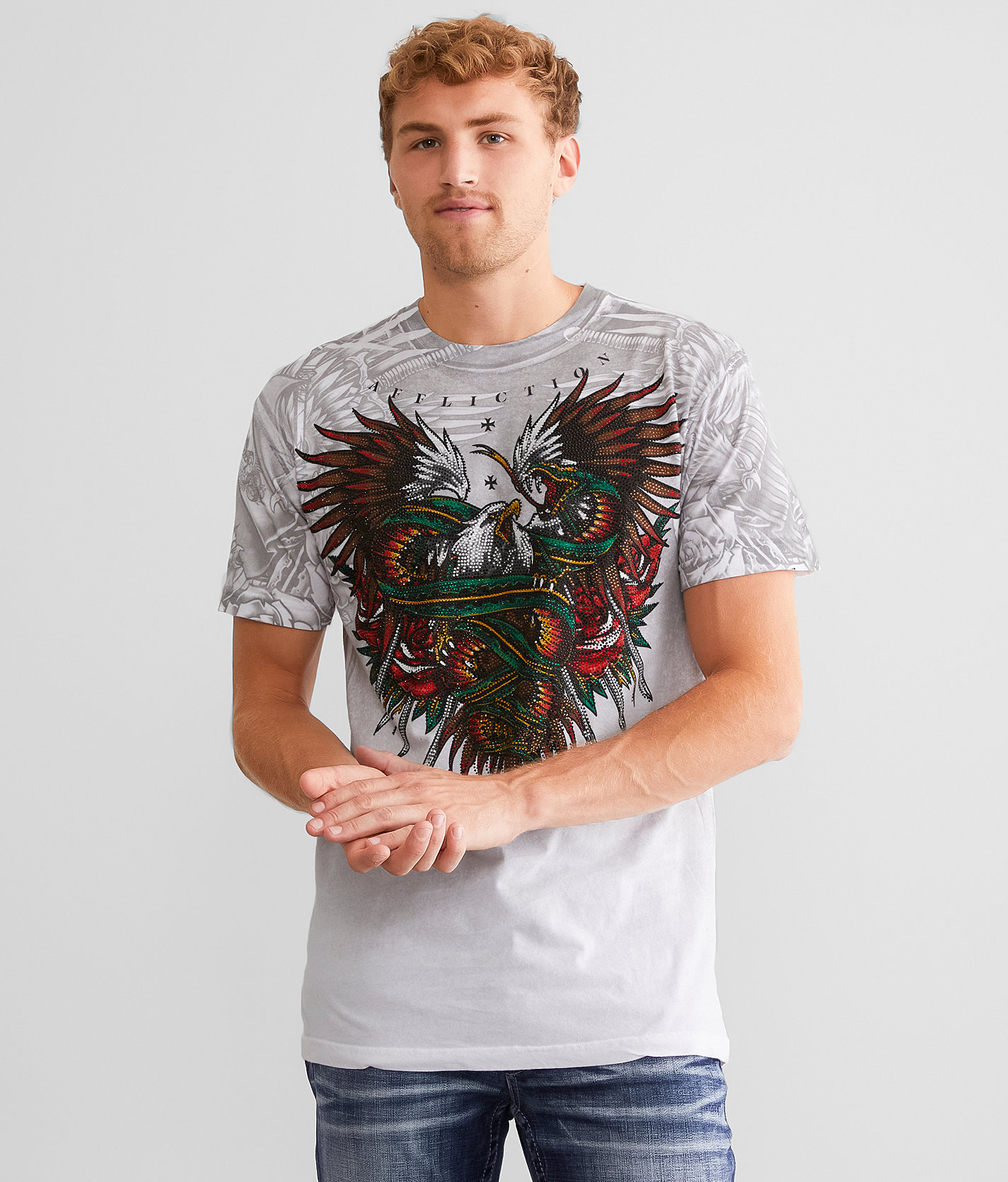 Affliction Majestic Courage T-Shirt - Men's T-Shirts in White