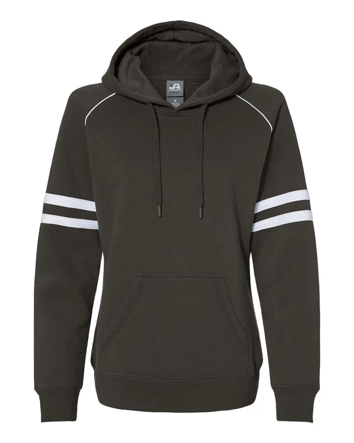 J America 8645JA Ladies Varsity Pullover Hooded Sweatshirt