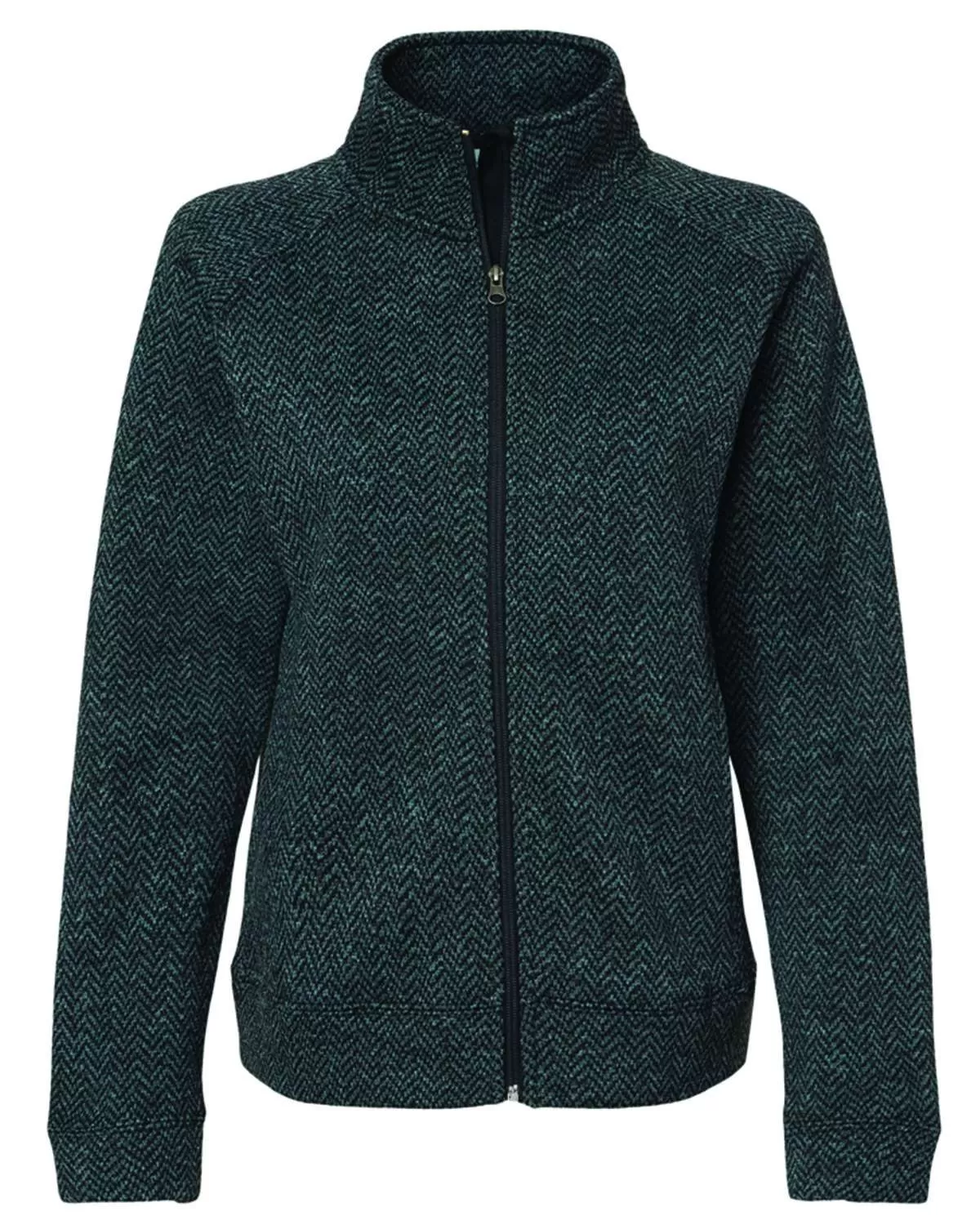 J America 8716JA Ladies Traverse Full-Zip Sweater