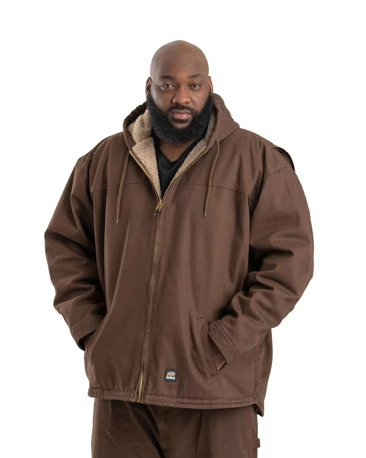 Berne HJ626 Men's Heartland Washed Duck Hooded Work Coat