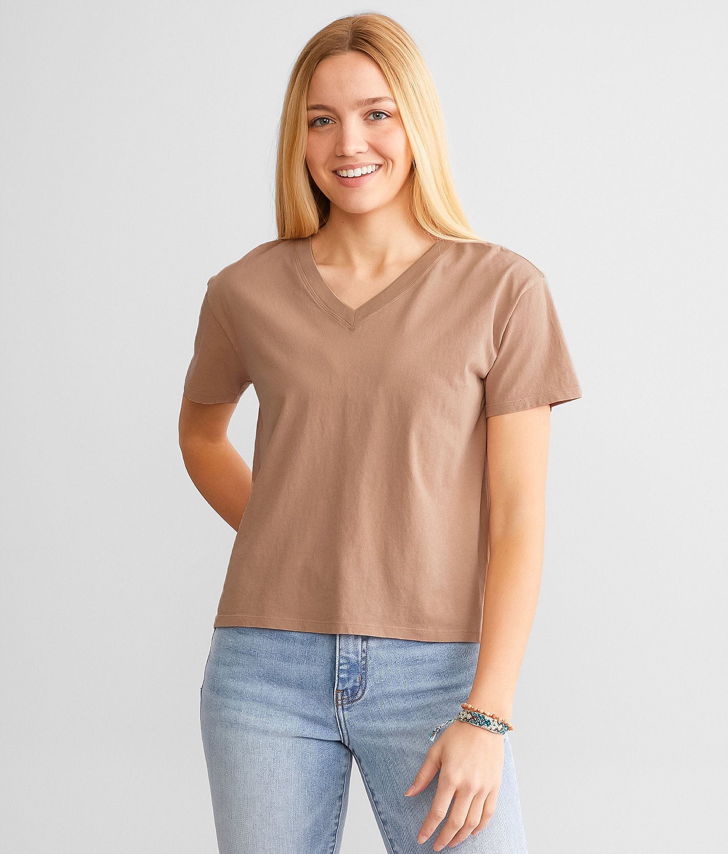 White Crow Dian T-Shirt - Women's T-Shirts in Iced Coffee