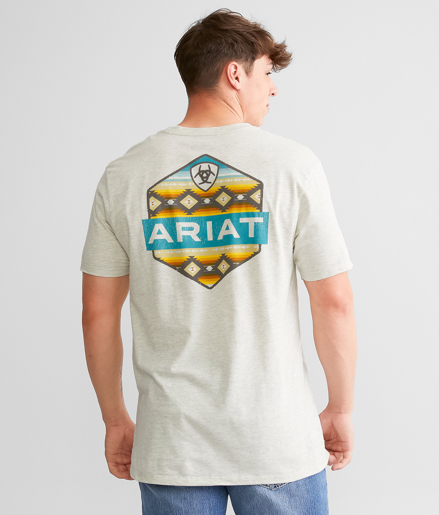 Ariat Hex Bar T-Shirt - Men's T-Shirts in Oatmeal