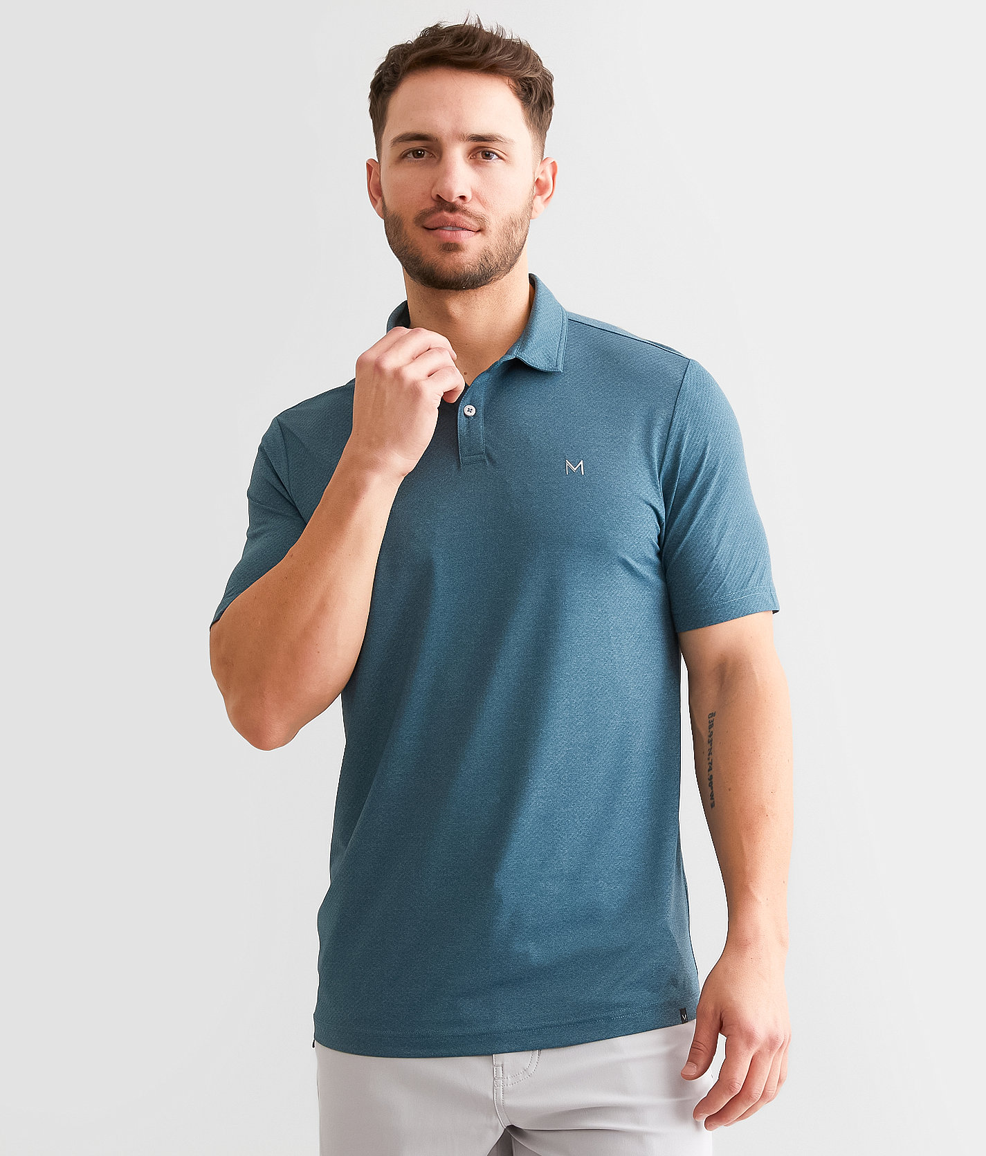 Maven Co-op Essential Performance Stretch Polo - Men's Polos in Reflecting Pond