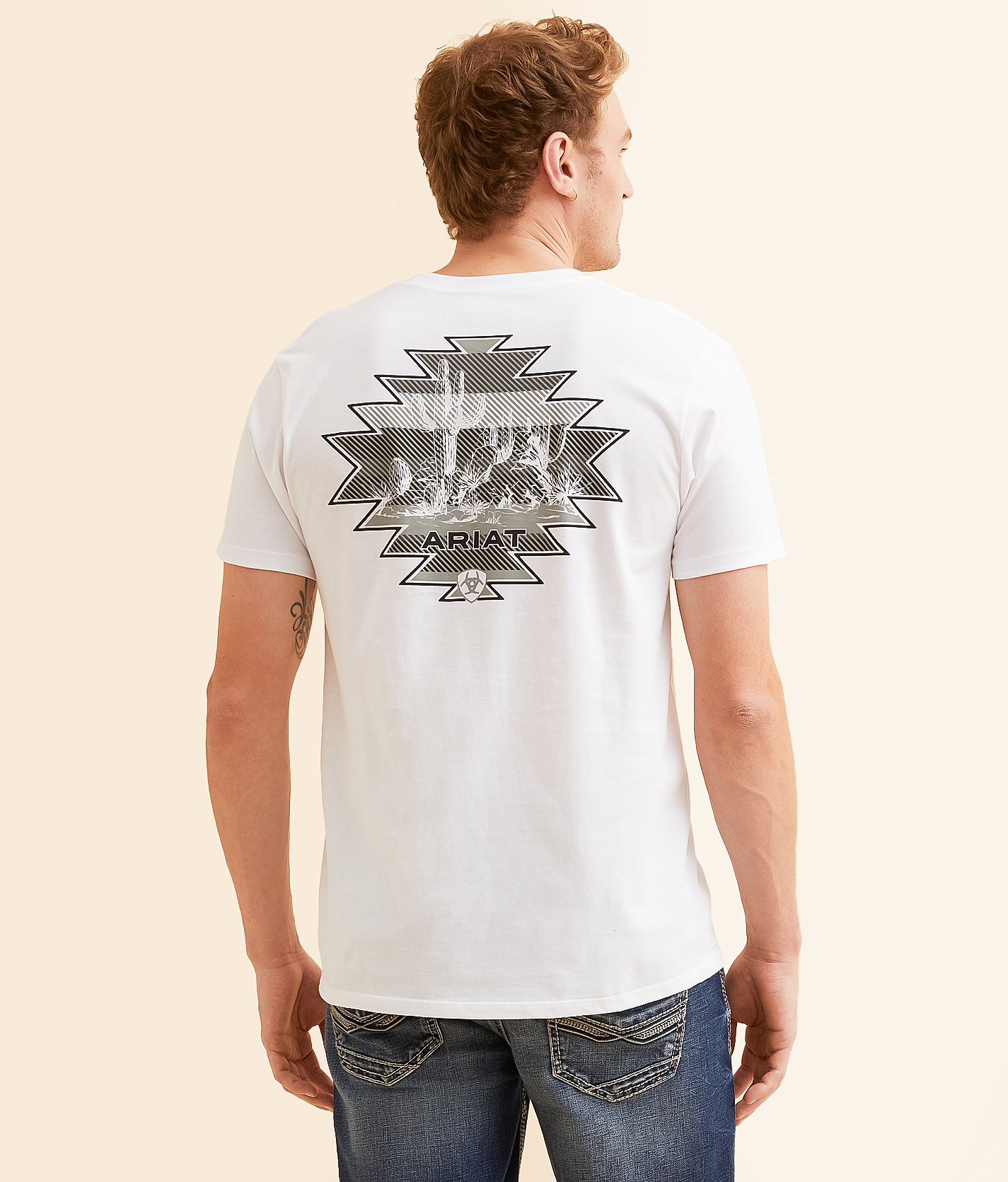 Ariat Cactus Rider T-Shirt - Men's T-Shirts in White