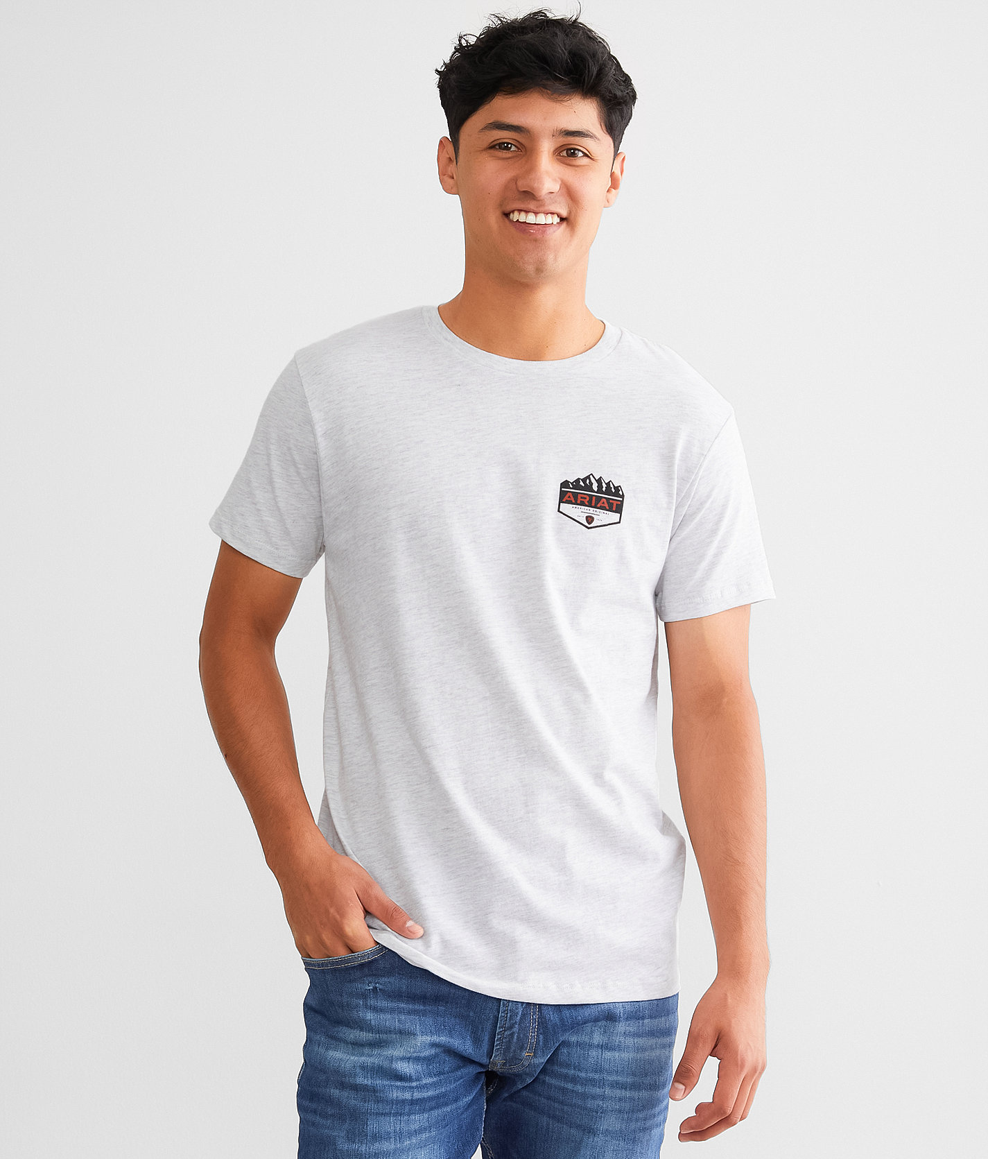 Ariat Original Hex Mountain T-Shirt - Men's T-Shirts in Ash