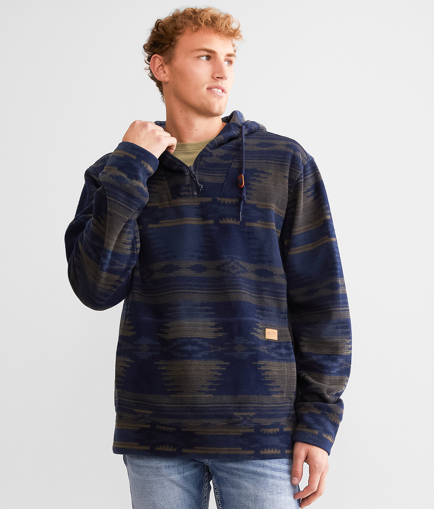 Billabong Rasta Fleece Pullover Hoodie - Men's Sweatshirts in Navy