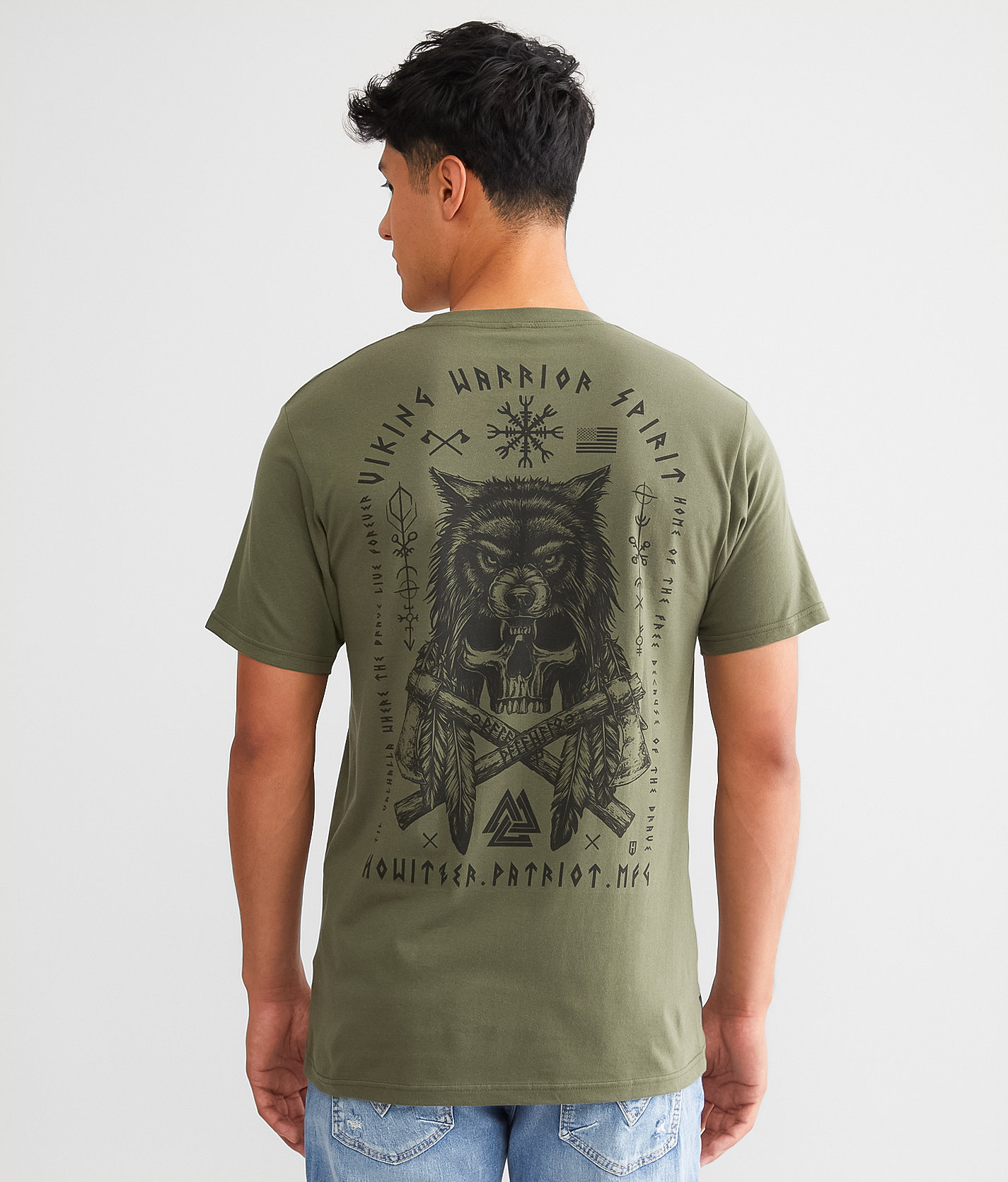 Howitzer Viking Proud T-Shirt - Men's T-Shirts in Surplus Green