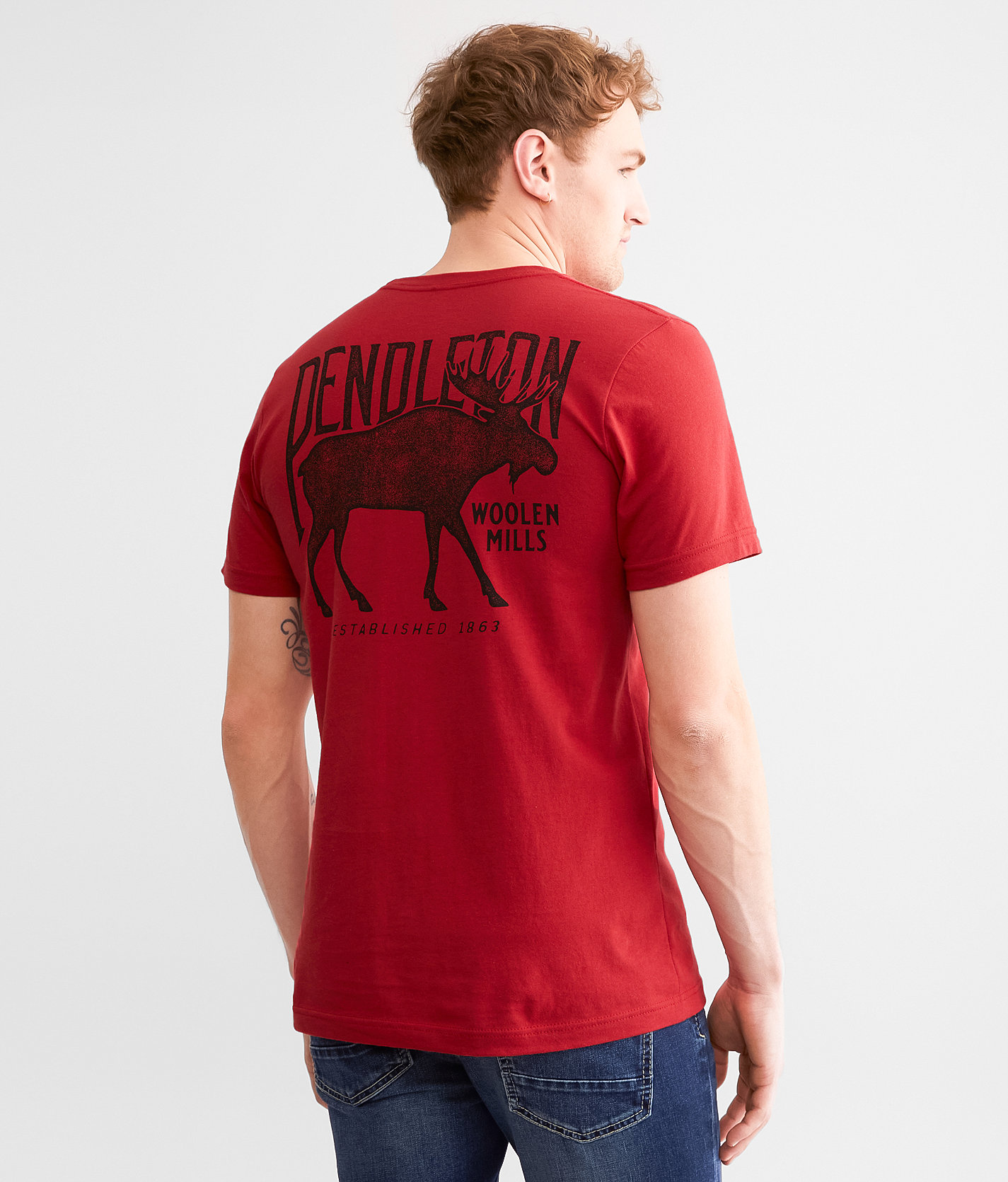 Pendleton Moose T-Shirt - Men's T-Shirts in Canvas Red