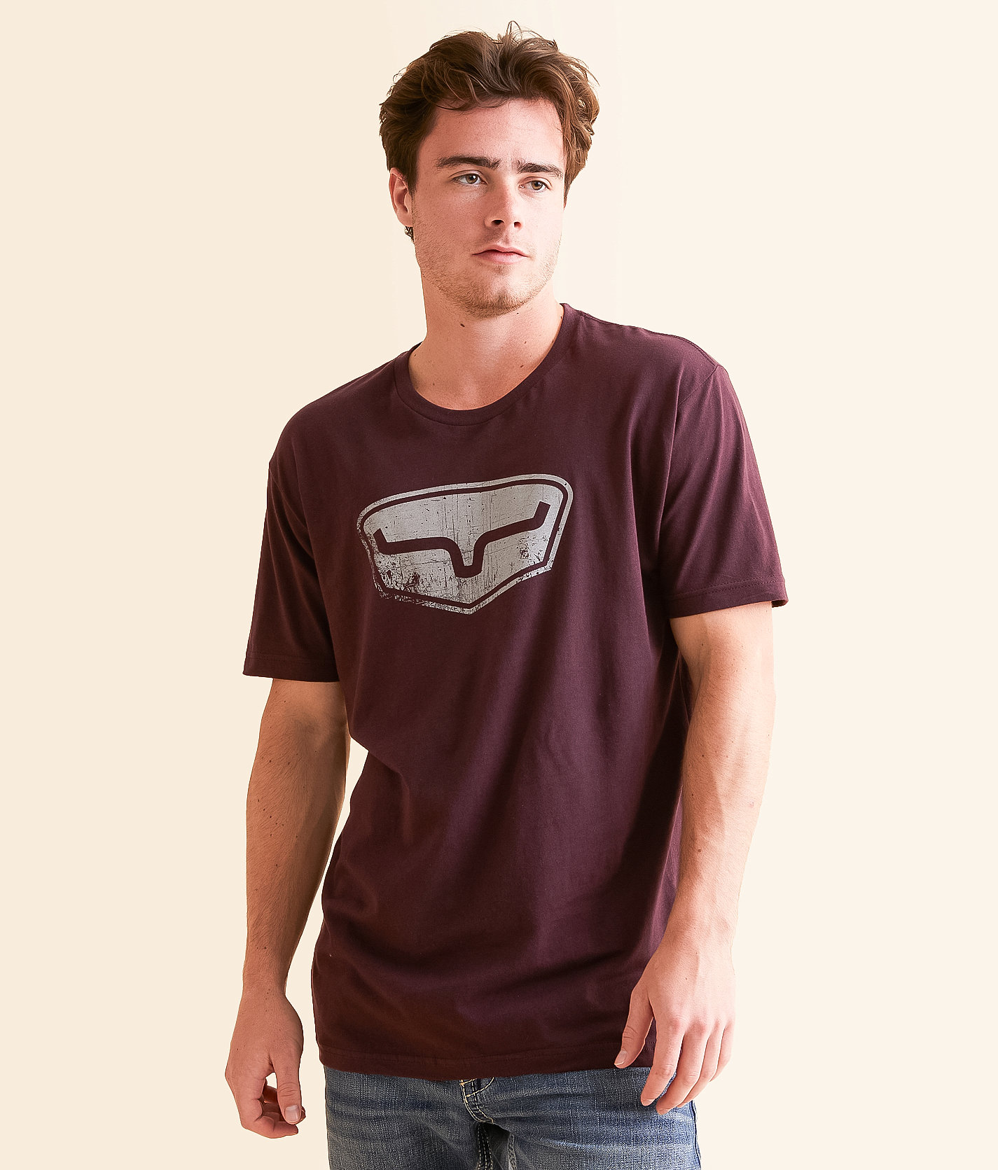 Kimes Ranch Ghosted T-Shirt - Men's T-Shirts in Ox Blood