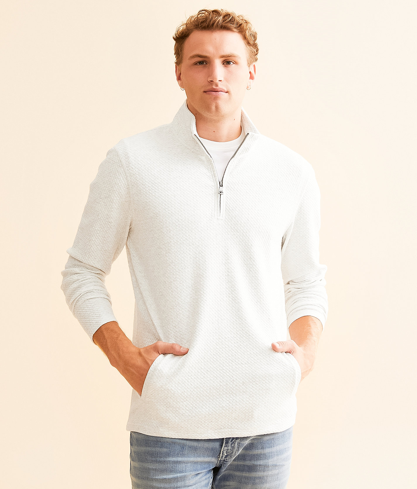 BKE Sussex Performance Pullover - Men's Sweatshirts in Oatmeal Heather
