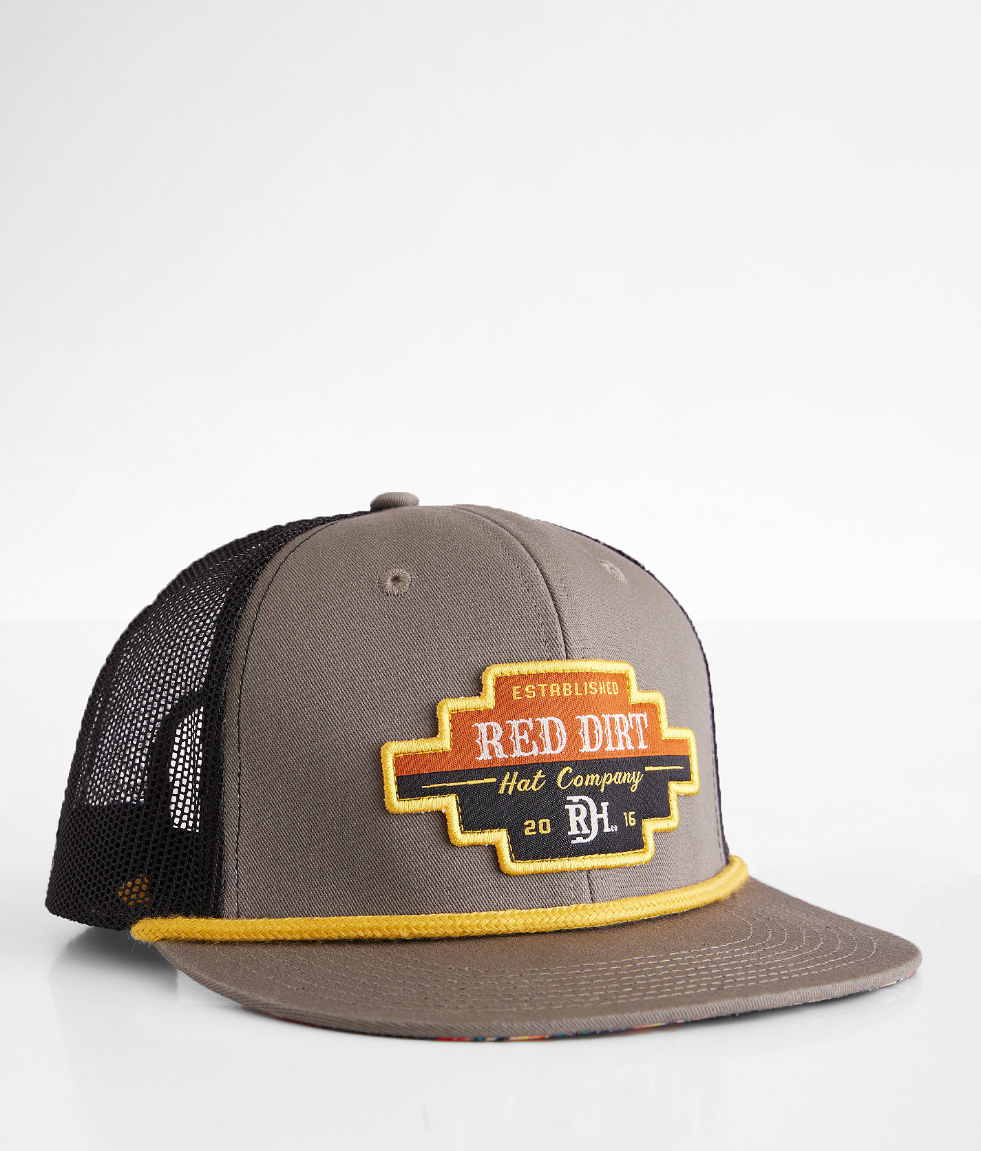 Red Dirt Hat Co. Rope Trucker Hat - Men's Hats in Grey