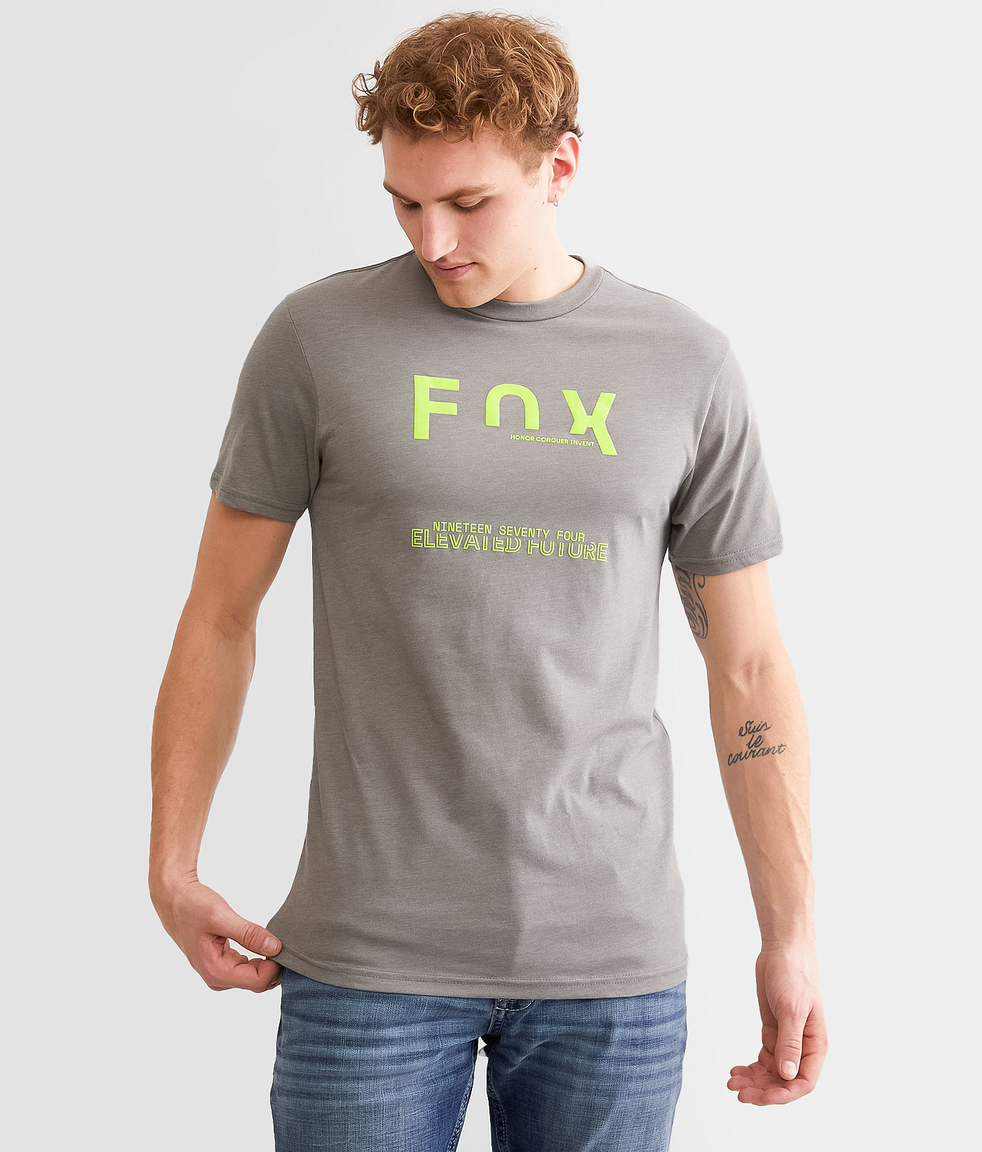 Fox Interlude T-Shirt - Men's T-Shirts in Heather Graphite