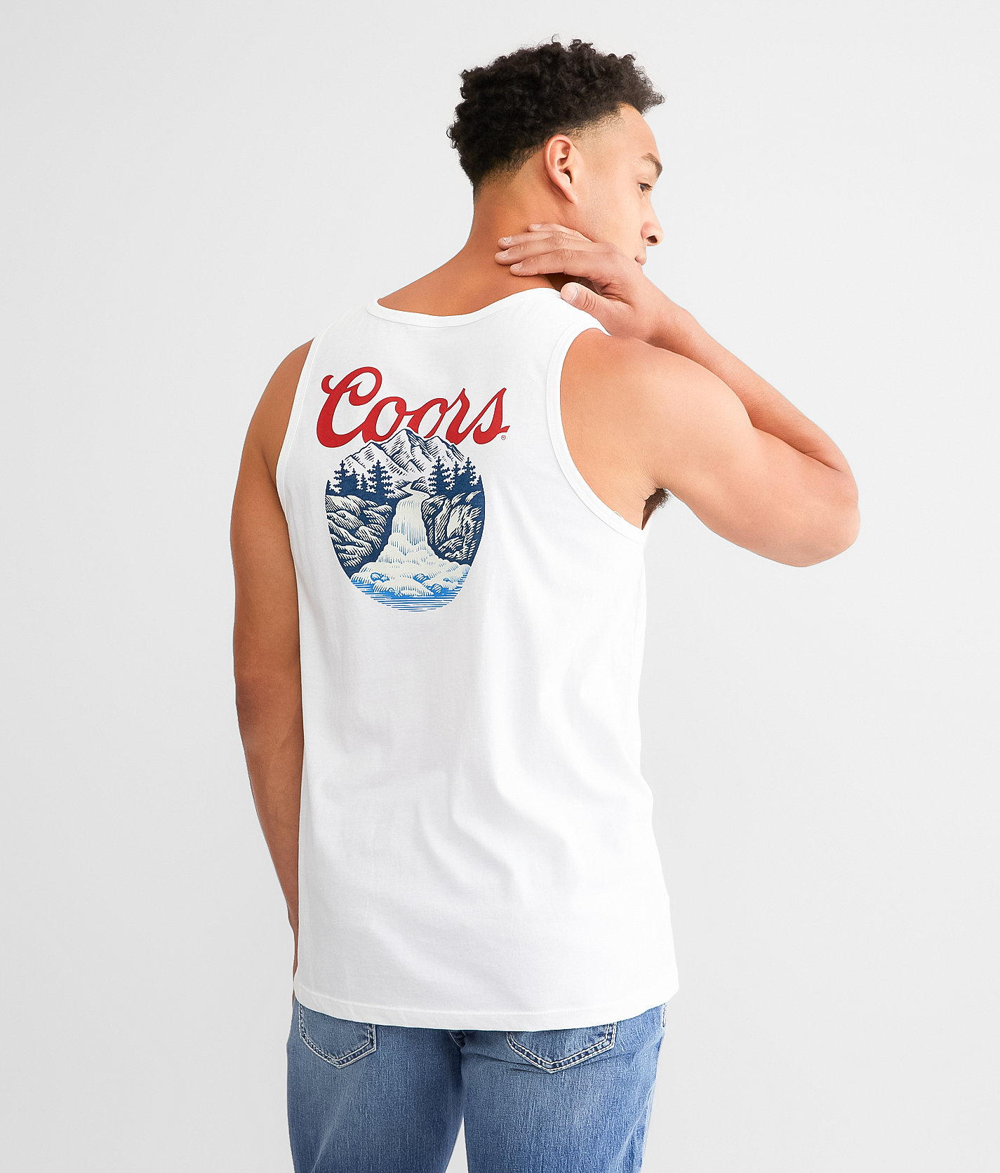 tee luv Coors® Waterfall Tank Top - Men's Tank Tops in White
