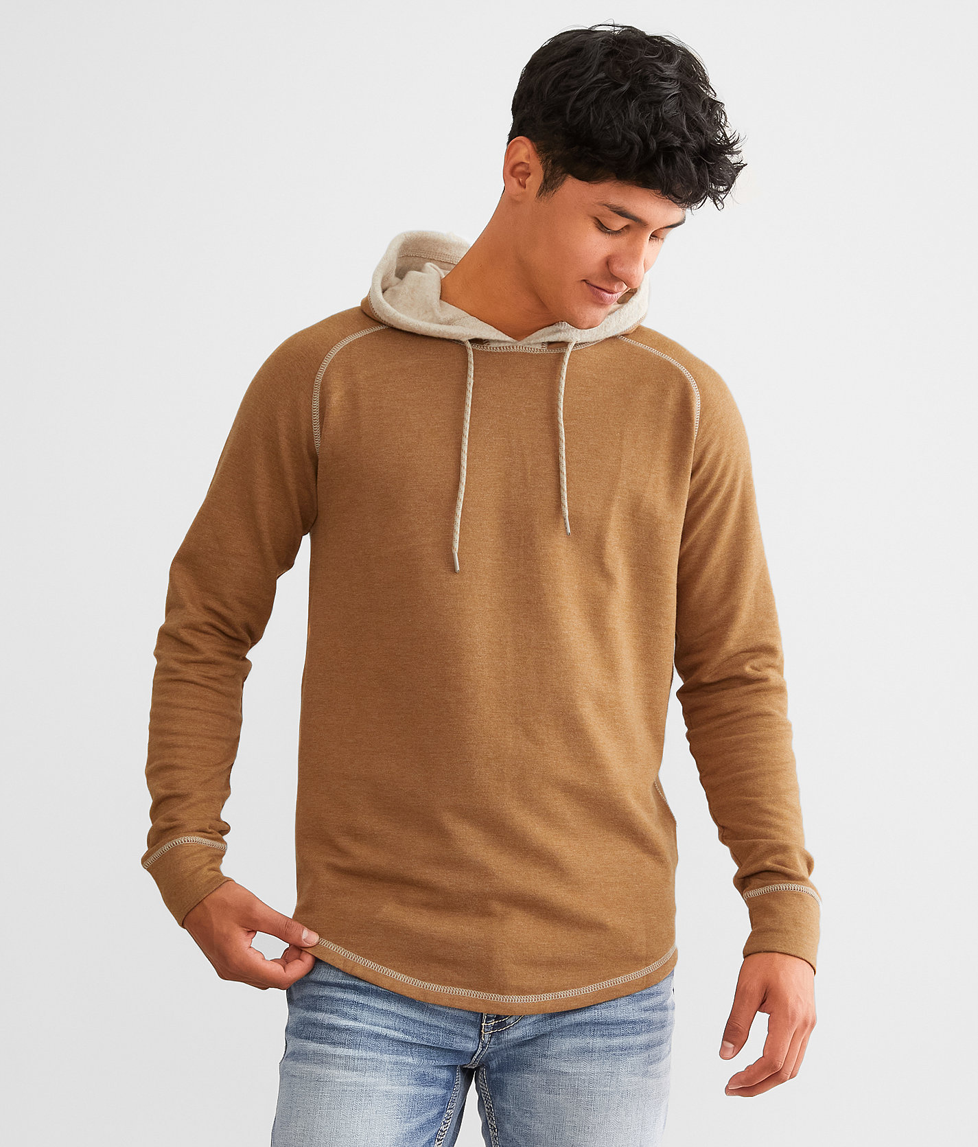 BKE Pieced Hoodie - Men's Sweatshirts in Rubber