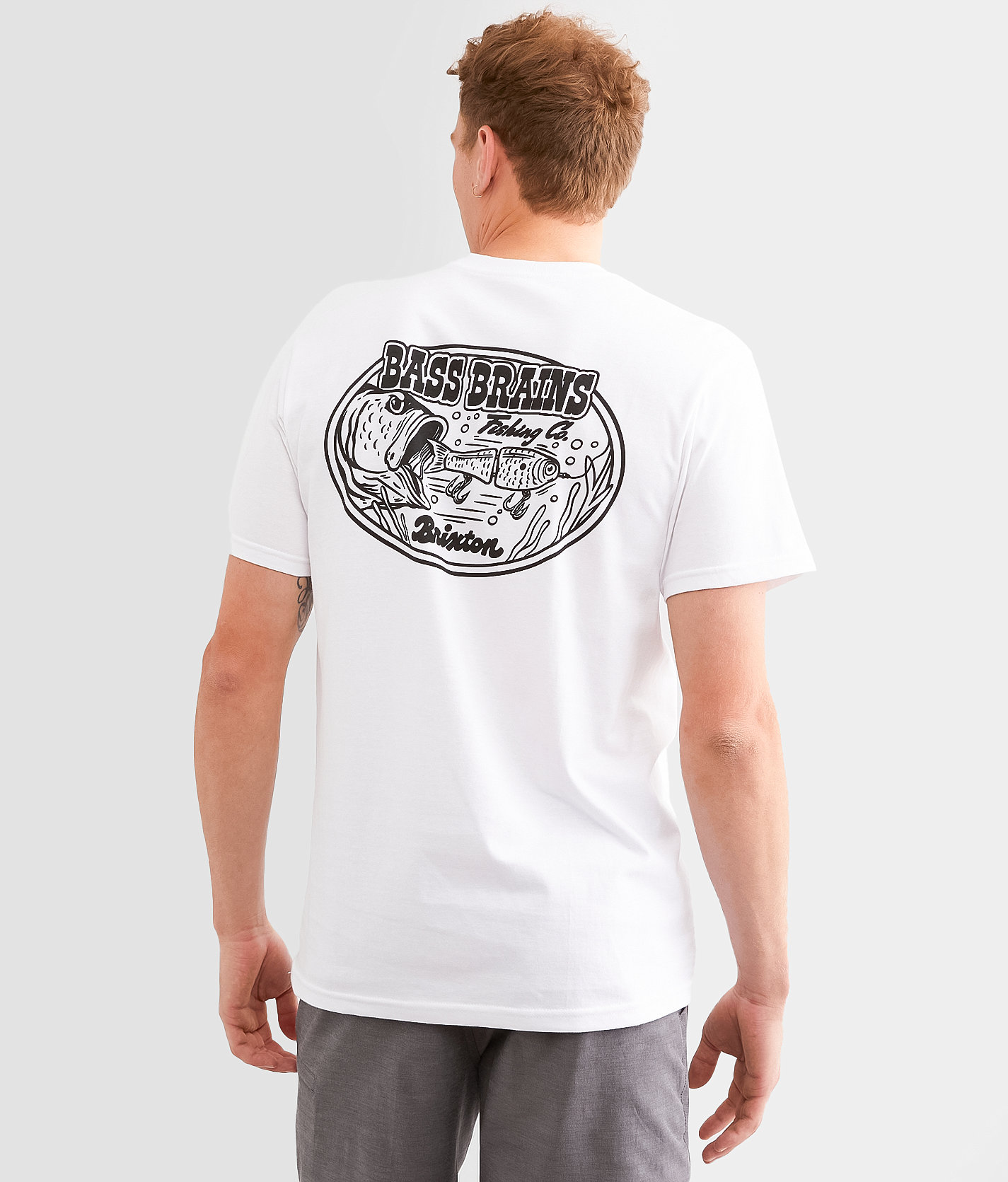 Brixton Bass Brains T-Shirt - Men's T-Shirts in White