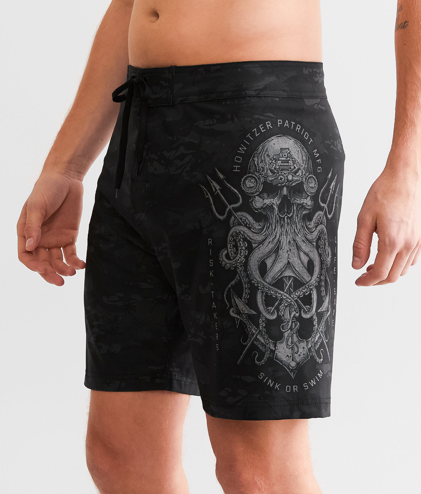 Howitzer Night Vision Stretch Boardshort - Men's Swimwear in Black Camo