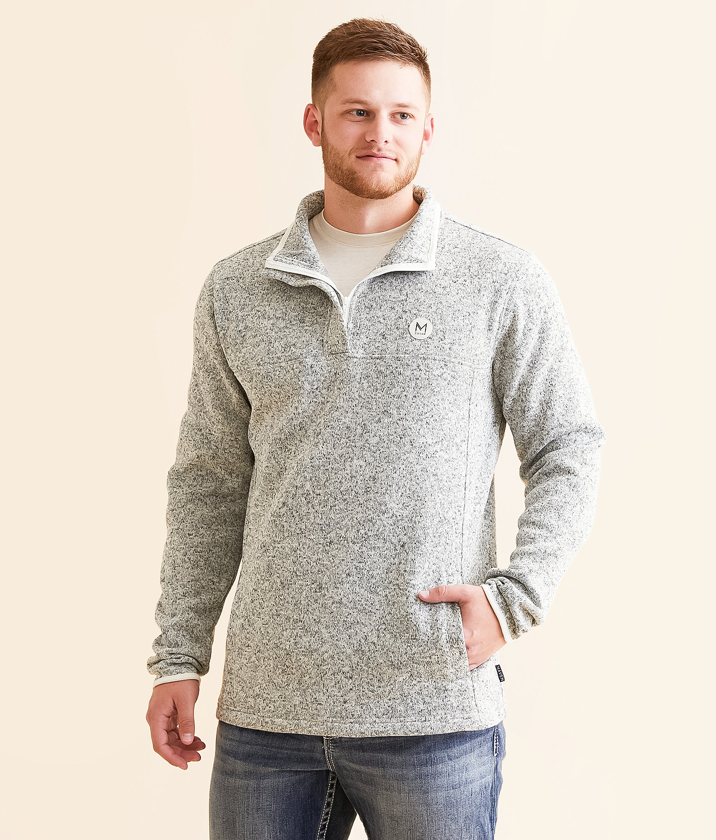Maven Co-op Quarter Zip Pullover - Men's Sweatshirts in Moss Heather