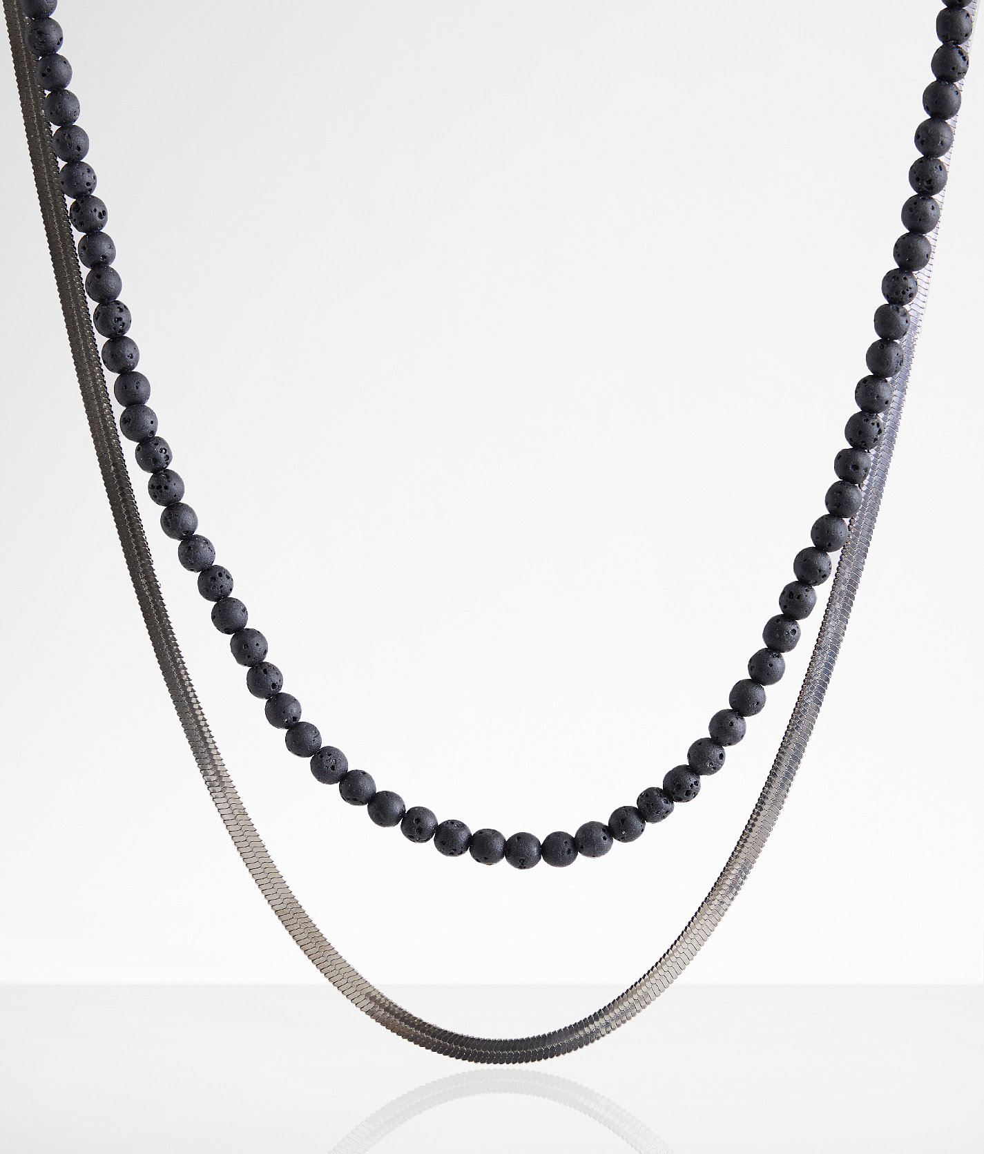 BKE 2 Pack 20" & 22" Necklace Set - Men's Jewelry in Black