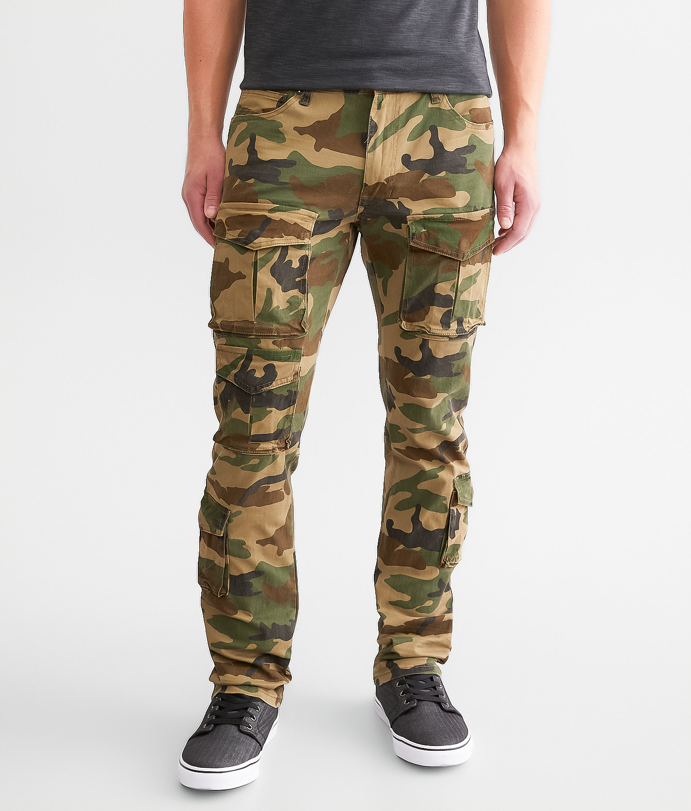 Smoke Rise® Slim Taper Cargo Stretch Jean - Men's Jeans in Wood Camo