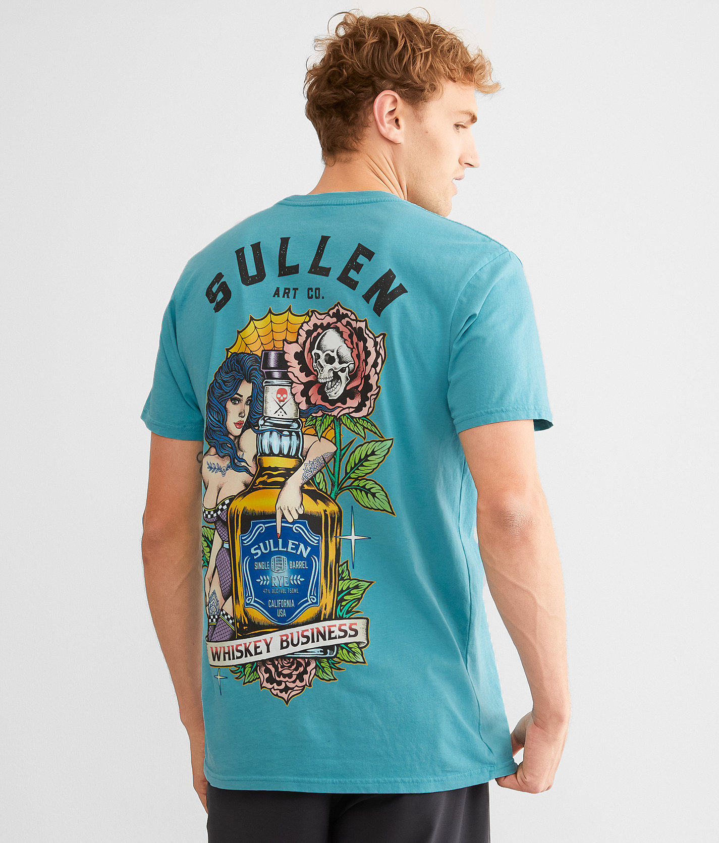 Sullen Whiskey Business T-Shirt - Men's T-Shirts in Reef Waters