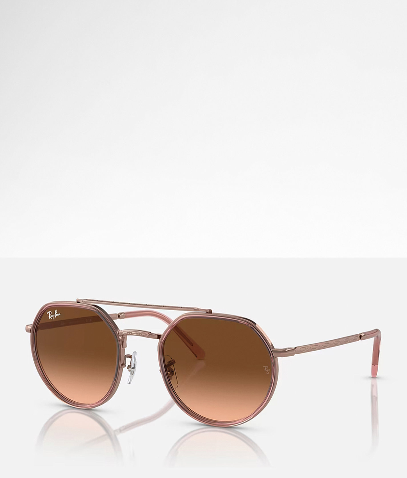 Ray-Ban® Round Sunglasses - Women's Sunglasses & Glasses in Copper Pink Grad Brown