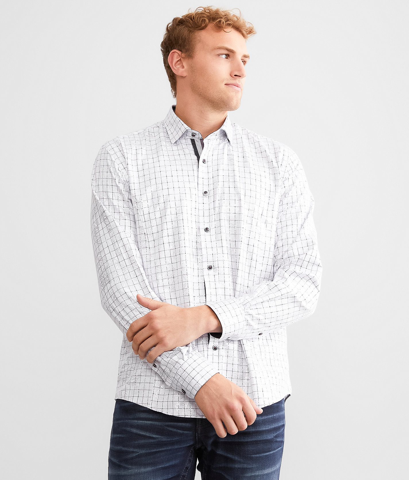 Eight X Paisley Foiled Shirt - Men's Shirts in White