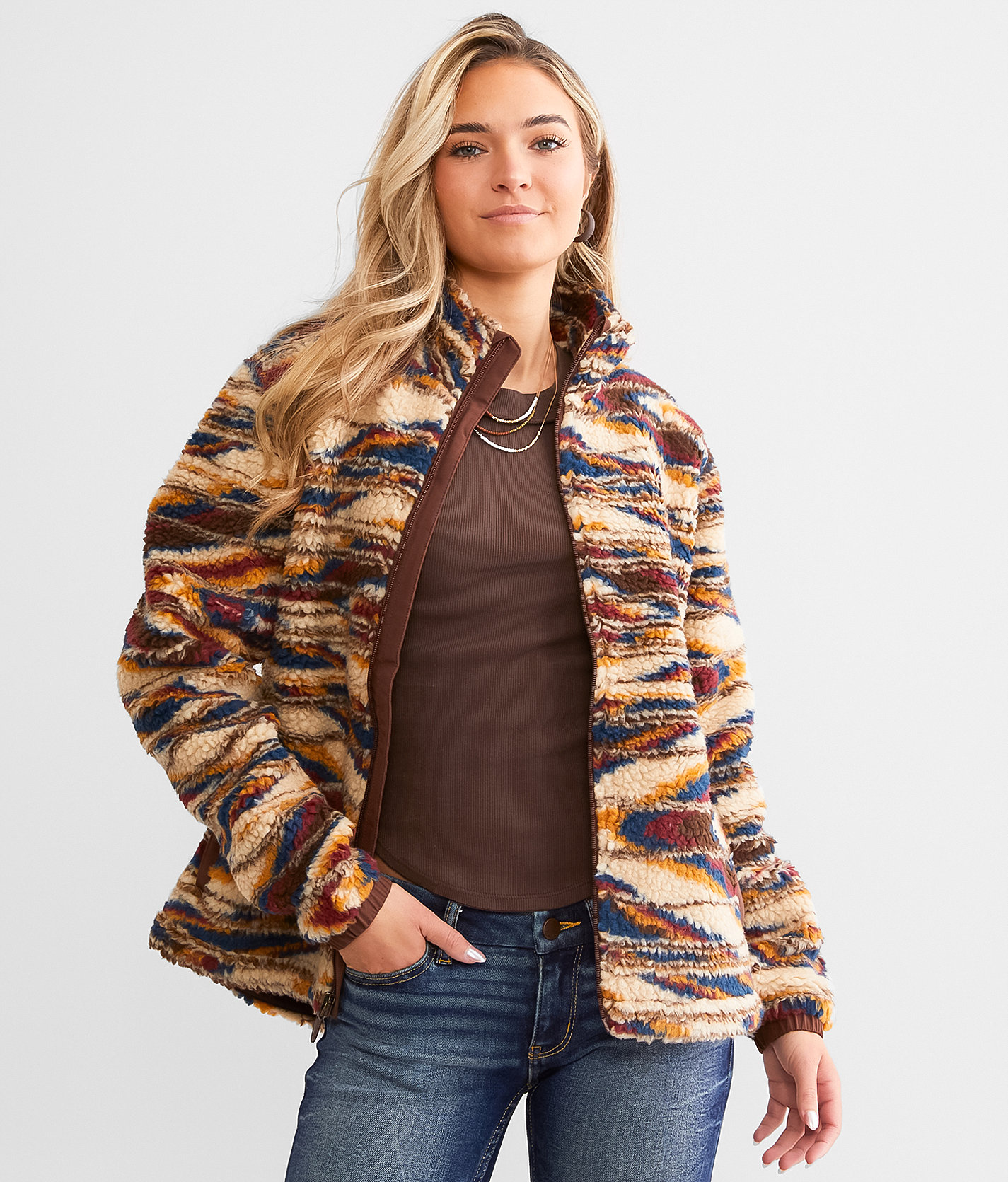 Ariat Chimayo Sherpa Jacket - Women's Coats & Jackets in Sunset Saltillo JCD