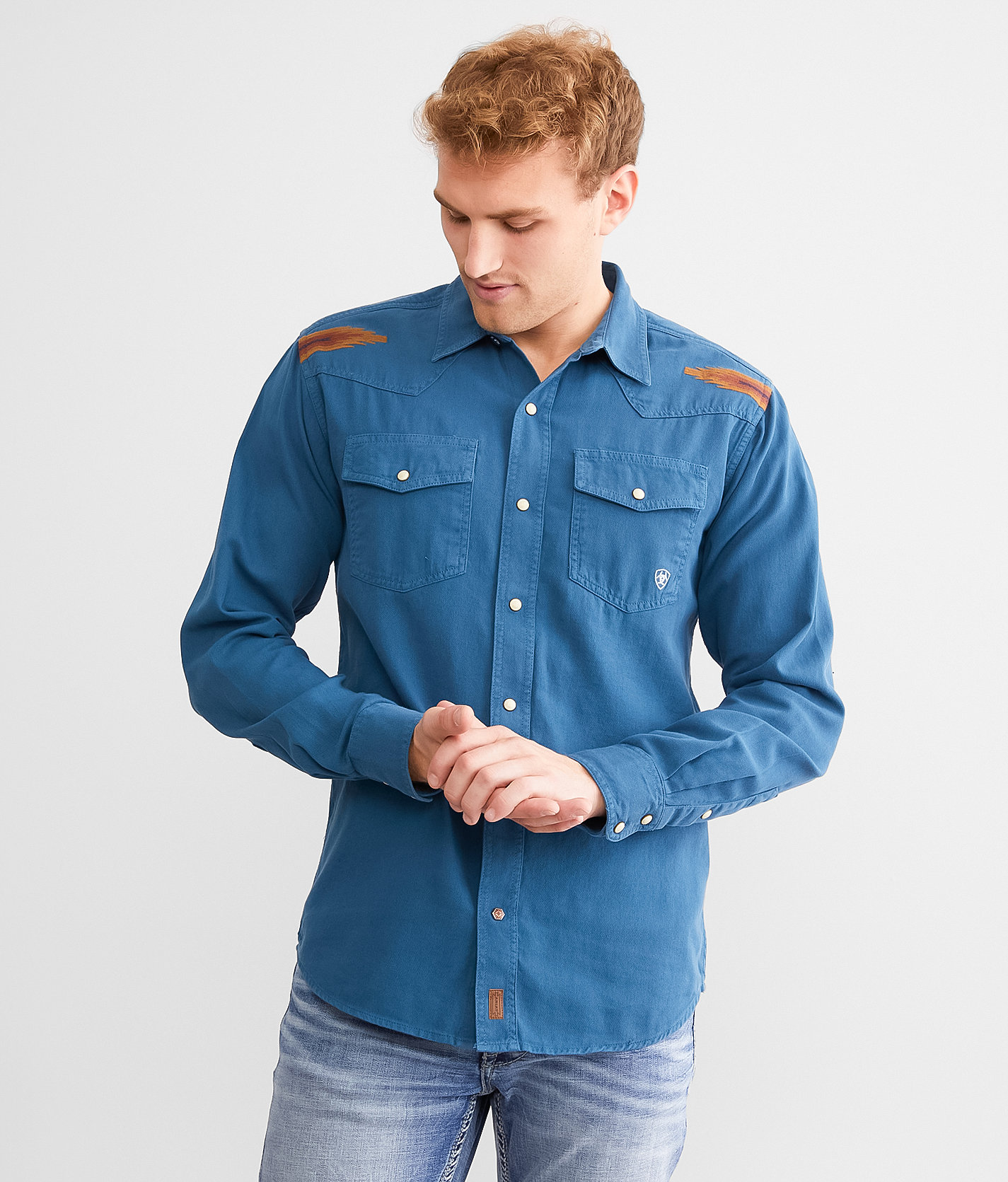 Ariat Retro Chimayo Denim Shirt - Men's Shirts in Sailor Blue