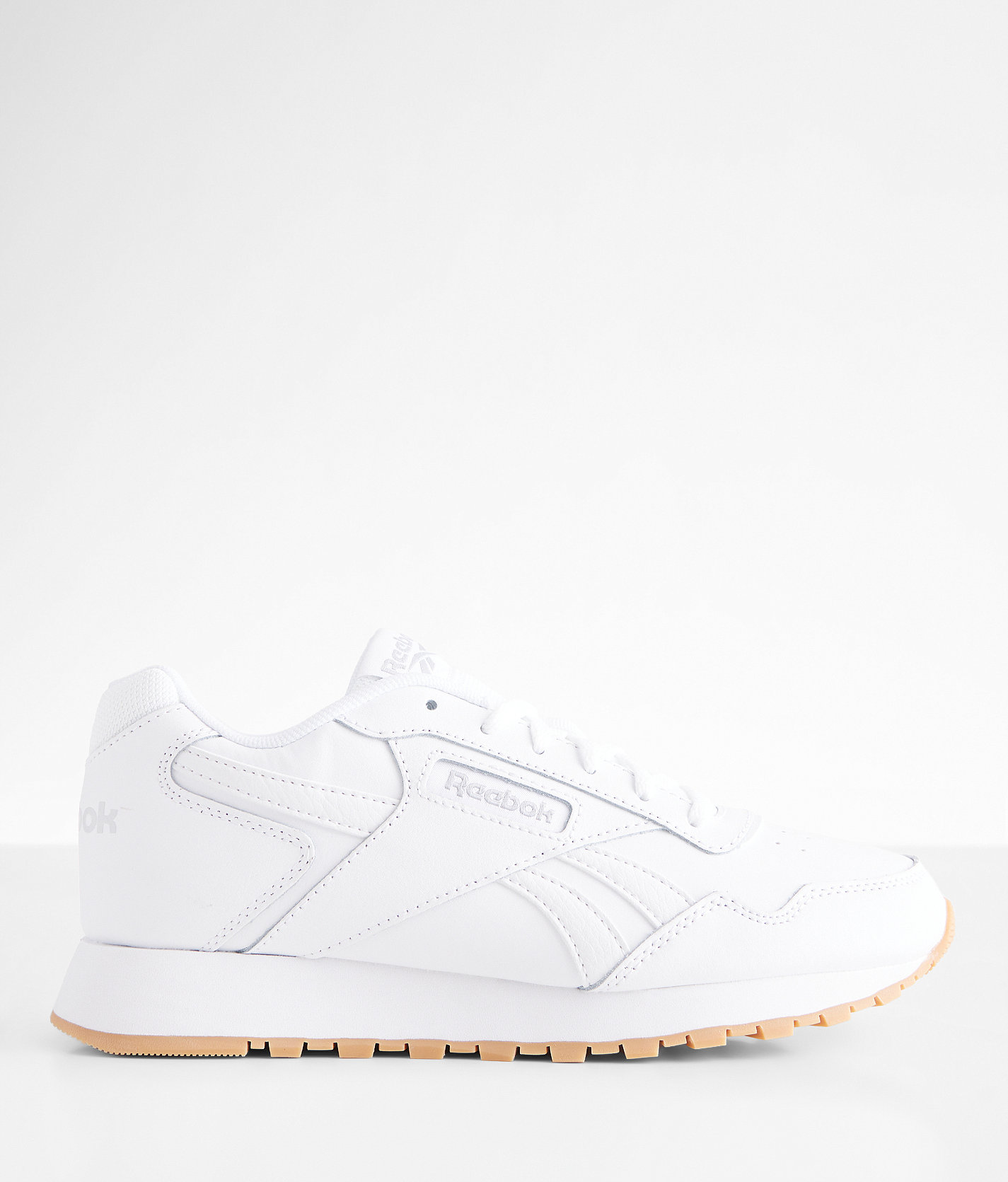 Reebok® Glide Leather Sneaker - Women's Shoes in FTWWHT CDGRY2 RBKG01