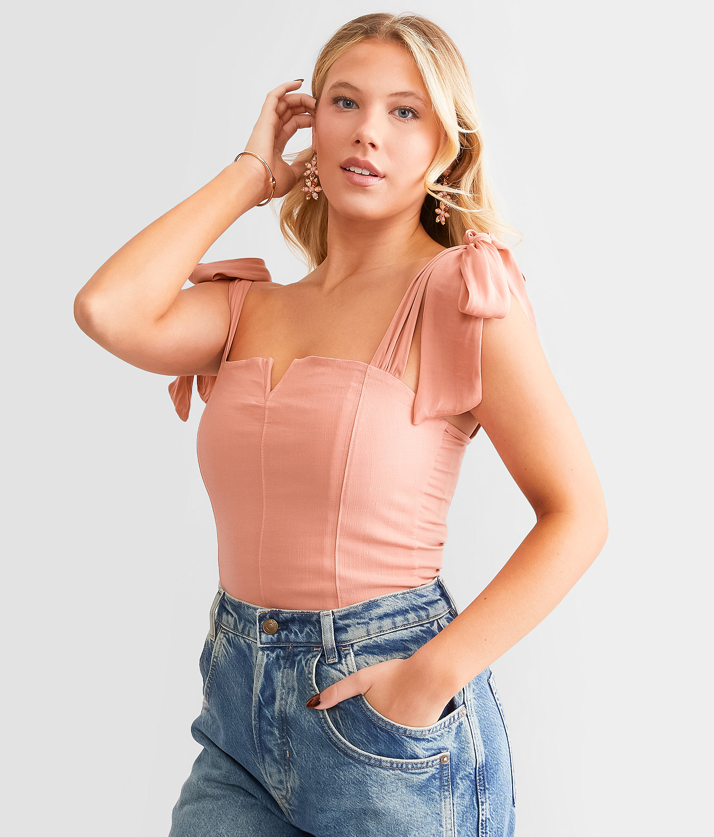 Free People Lola Bodysuit - Women's Bodysuits in Coral